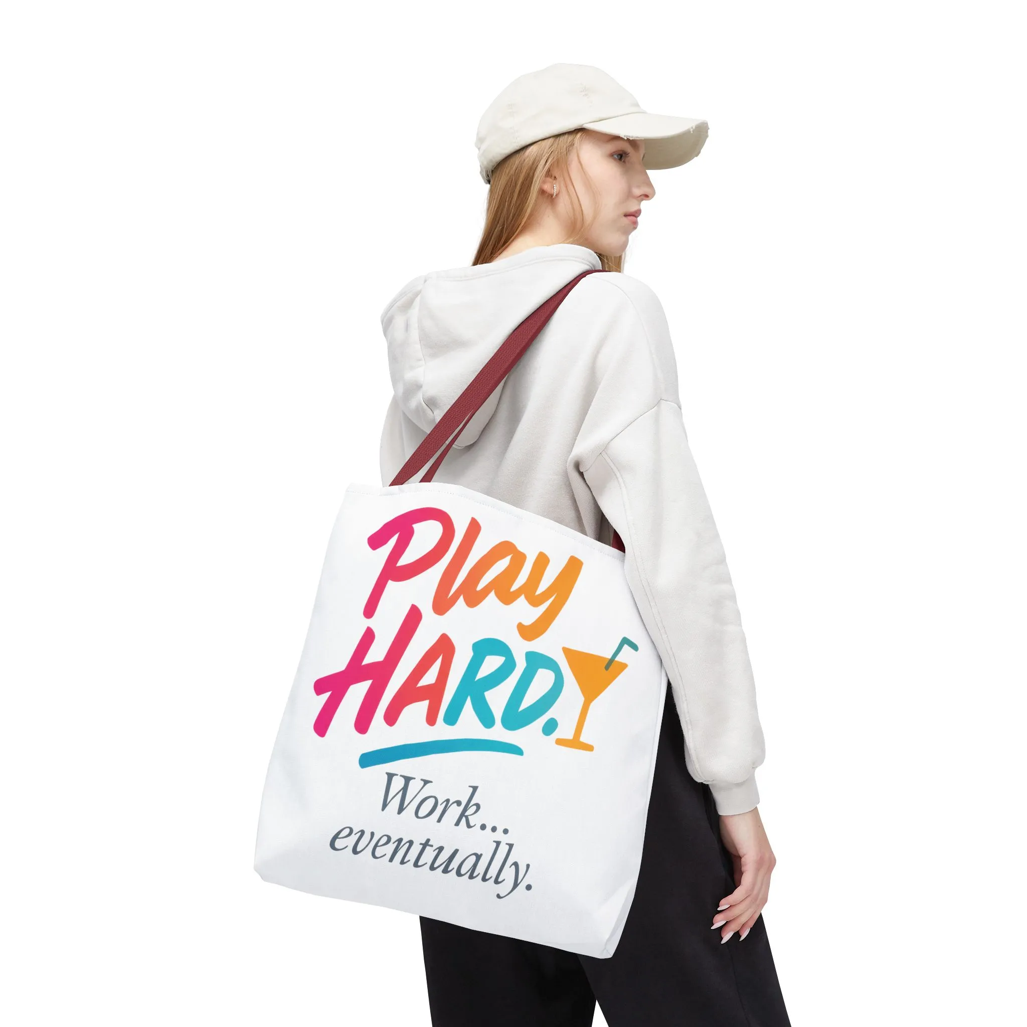 Play Hard Tote Bag - Fun, Stylish, Tote for Work & Play, Summer, Gift, Beach Bag, Everyday Carry, Beach Weekender Bag, large canvas bag - Image 20