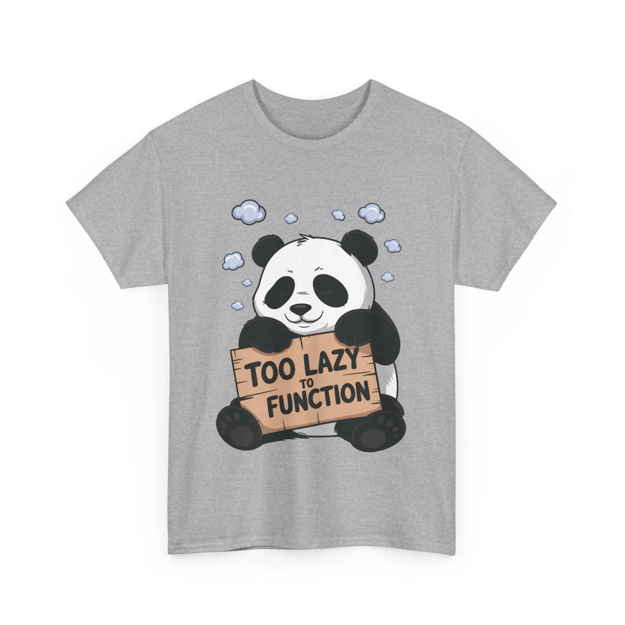 Too Lazy to Function Panda Tee, Unisex Cotton T-Shirt, Funny Shirt, Casual Wear, Gift for Sloth Lovers, Relaxed Vibe - Image 10