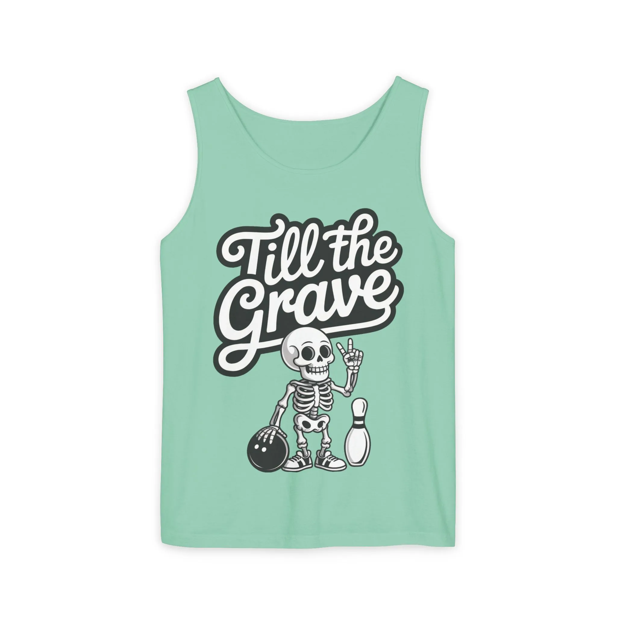 Funny Skeleton Bowling Tank Top, Halloween Apparel, Casual Summer Style, Cool Bowler Skull Workout Top, Strike Till the End - Image 19