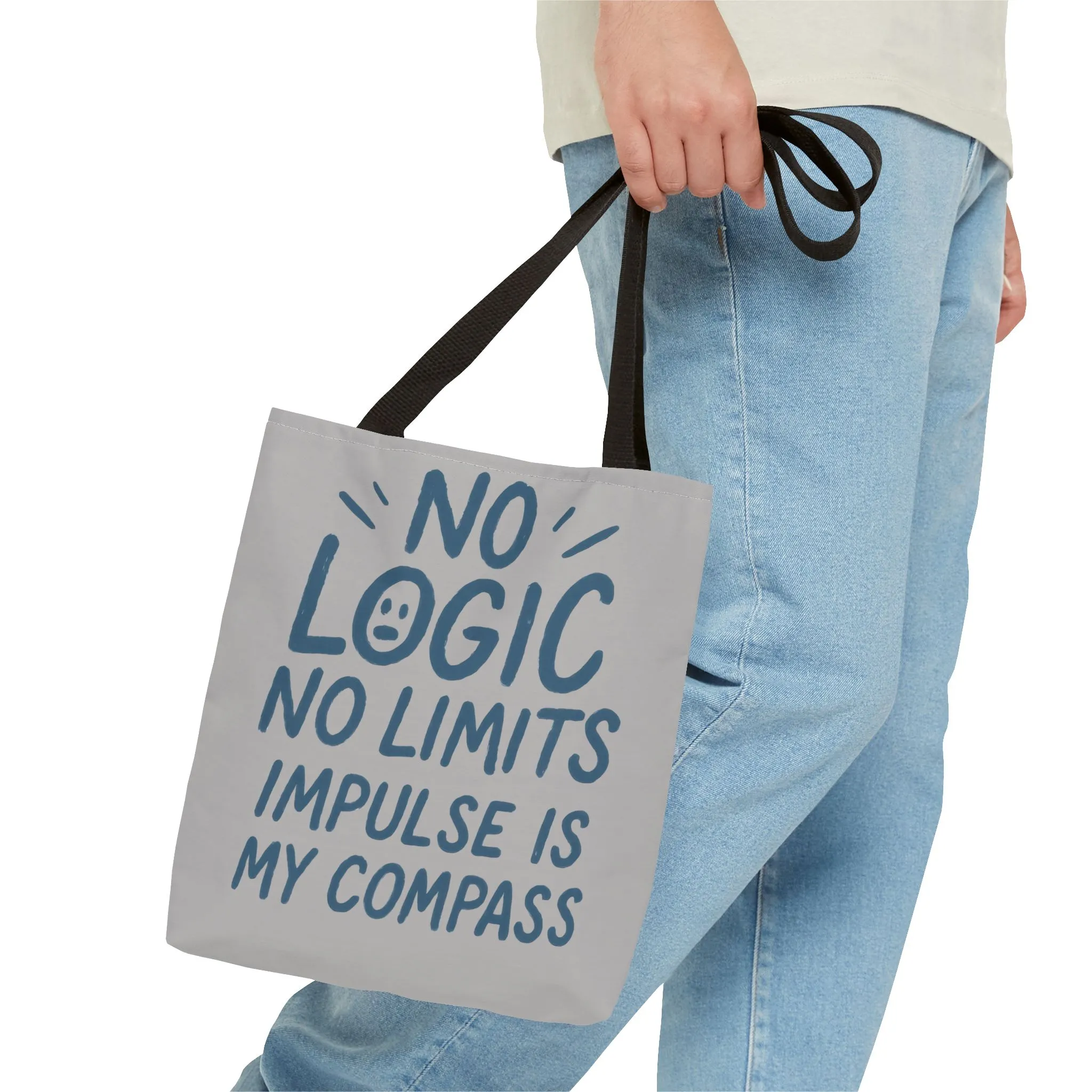 Impulse Is My Compass Tote Bag, Motivational Tote, Reusable Shopping Bag, Perfect Gift for Friends, Everyday Carry, Eco-Friendly - Image 3