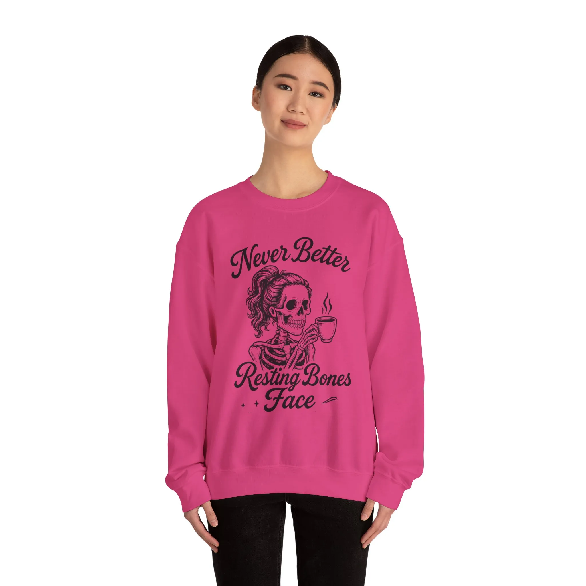 Skull Coffee Lovers Crewneck Sweatshirt, Womens, Perfect for Halloween, Cozy Outfit, Gift for Friends, Relaxing Days, Coffee Enthusiasts - Image 23
