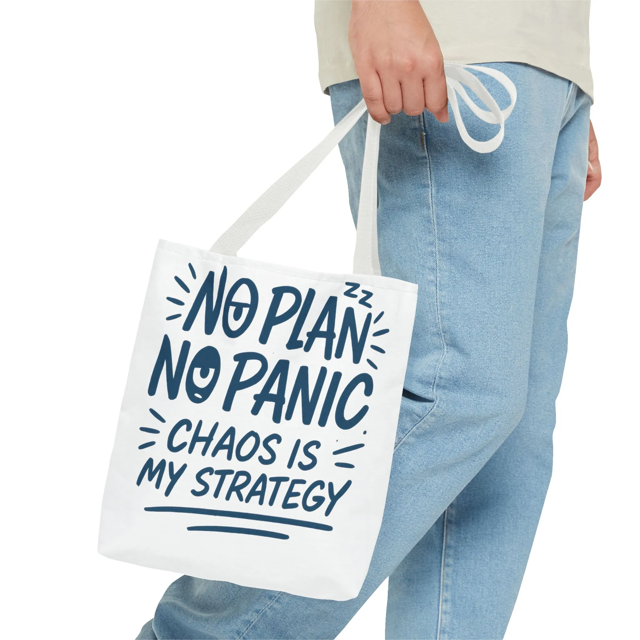 Funny Quote Tote Bag, Reusable Grocery Bag, Gift for Students, Beach Tote, Everyday Tote, Chaos Strategy Bag, Unique Shopping Bag - Image 33