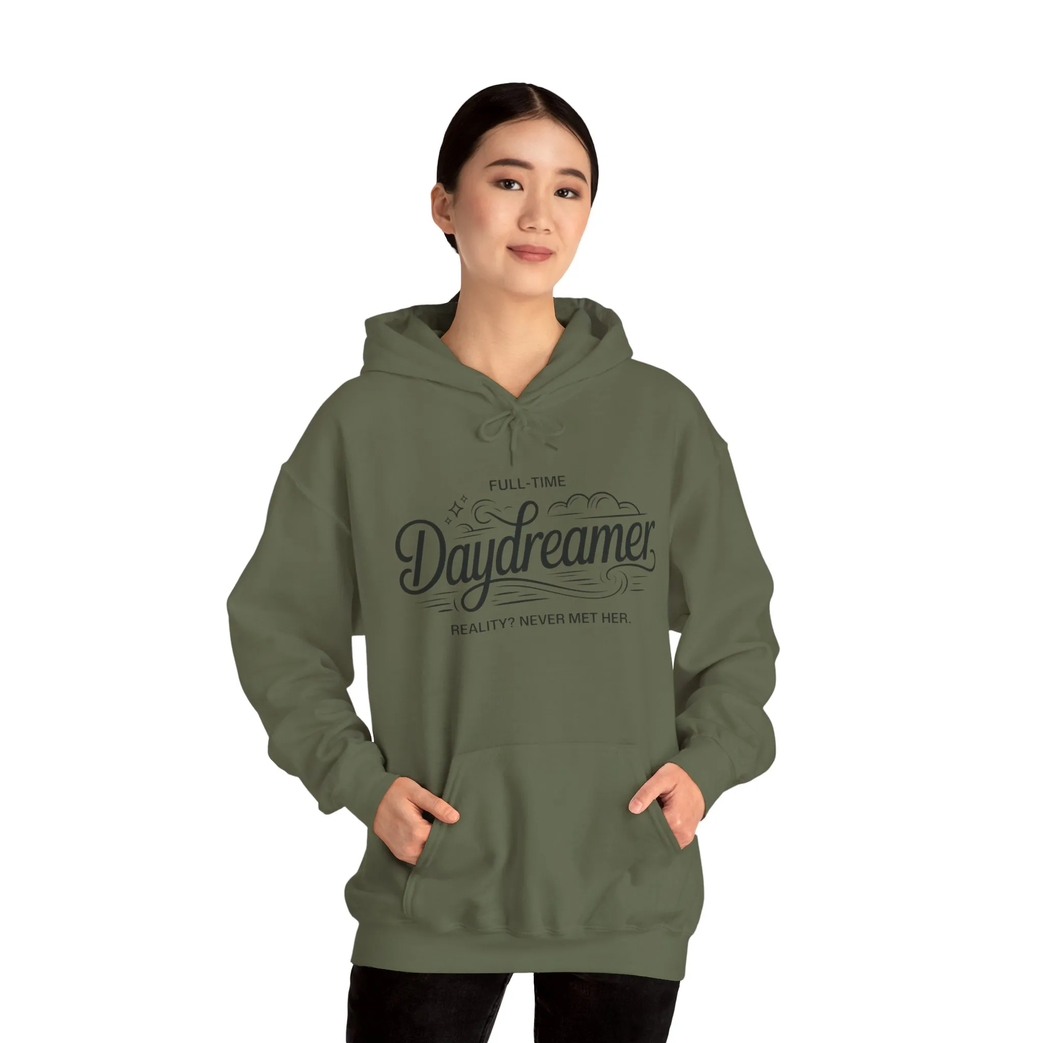 Womens Hooded Sweatshirt, Daydreamer Hoodie, Funny Full-Time Dreamer Graphic Sweatshirt, Reality Never Met Her Cozy Quote Hoodie - Image 43