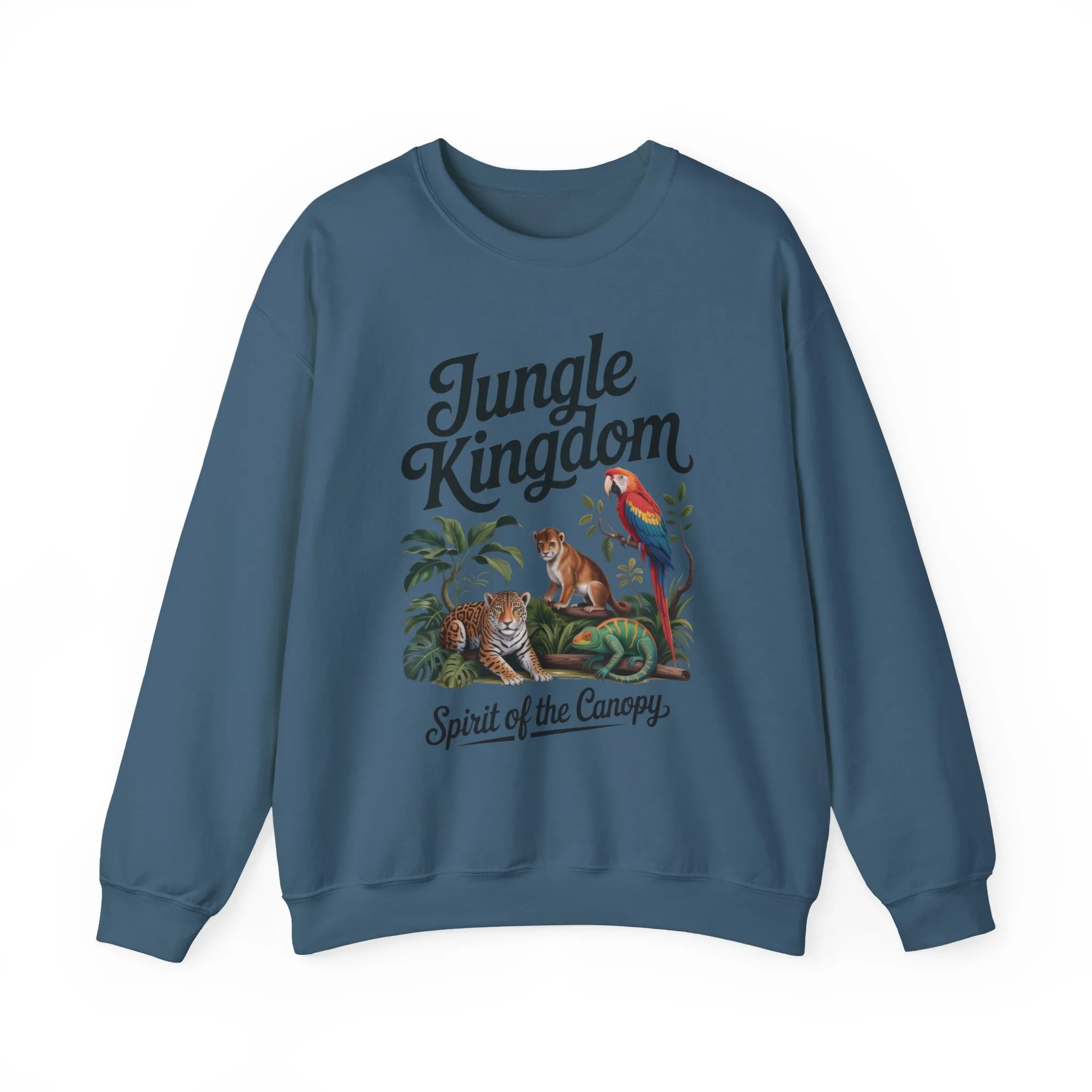 Jungle Kingdom Womens Sweatshirt, Cozy Jungle Crewneck, Nature Lover Gift, Wildlife Artwork, Eco-Conscious Apparel, Animal Enthusiast Clothing - Image 25