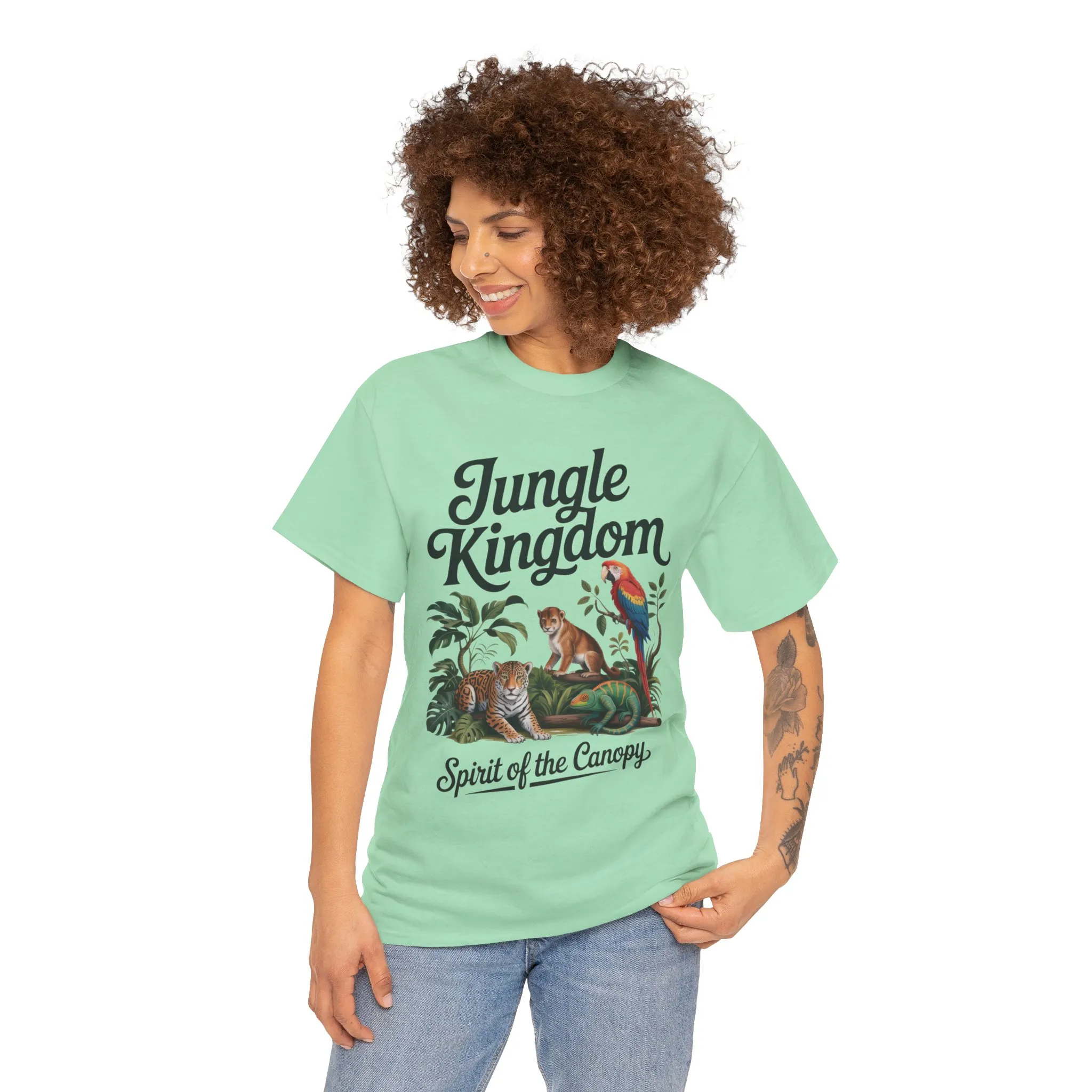 Womens Jungle Kingdom Tee - Nature Lover T-Shirt, Animal Graphic Tee, Eco-Friendly Gift, Summer Fashion, Adventure Outfit - Image 29
