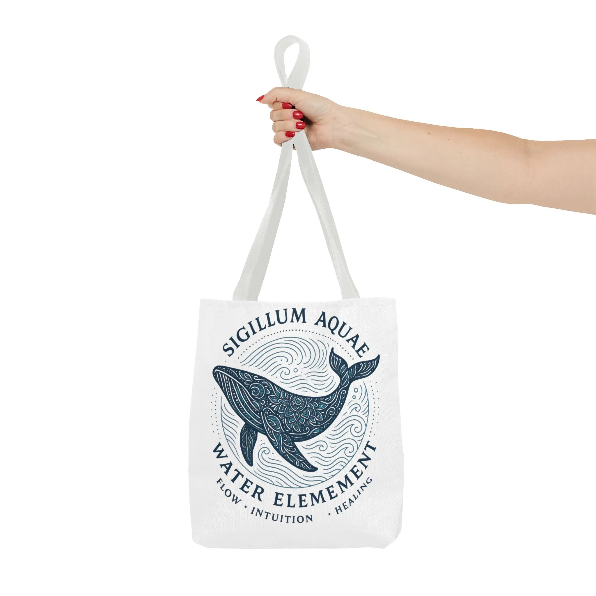 Whale Water Element Tote Bag: Spiritual Gift, Eco-Friendly, Beach Bag, Yoga Accessories, Meditation Essentials, Weekender Bag, Large Bag - Image 19