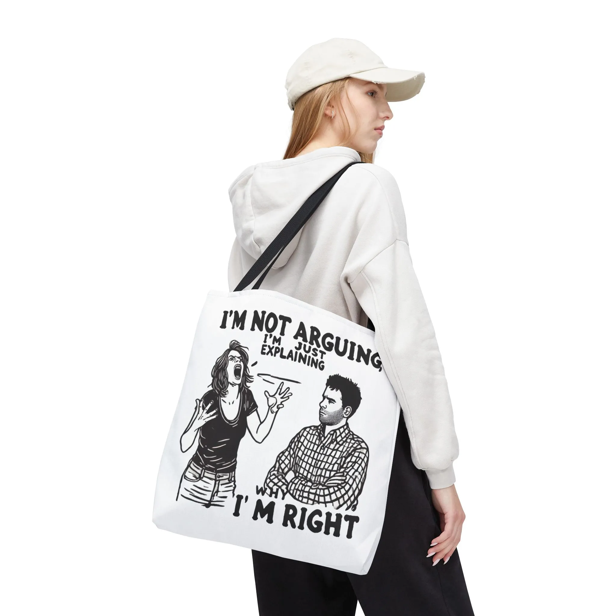 Funny Quote Tote Bag, I'm Not Arguing Tote, Gift for Mom, Shopping Bag, Sarcastic Humor Bag, Funny Gift Women - Image 5