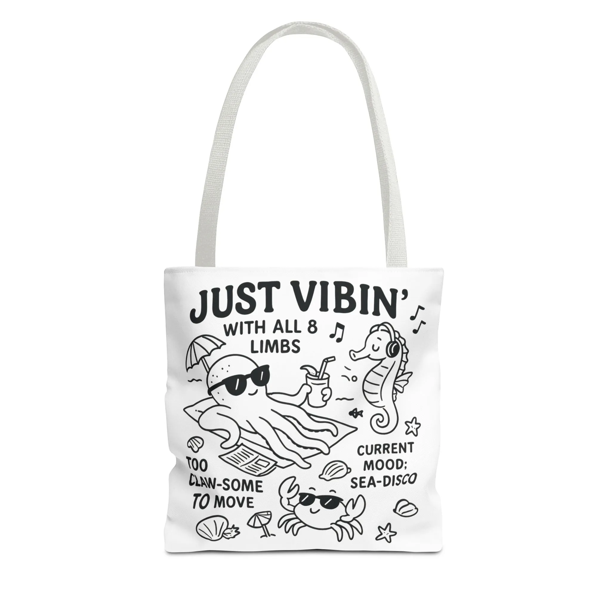 Fun Sea-Themed Tote Bag, Beach Accessories, Summer Vibes, Gift for Ocean Lovers, Reusable Shopping Bag, Cute Beach Tote - Image 16