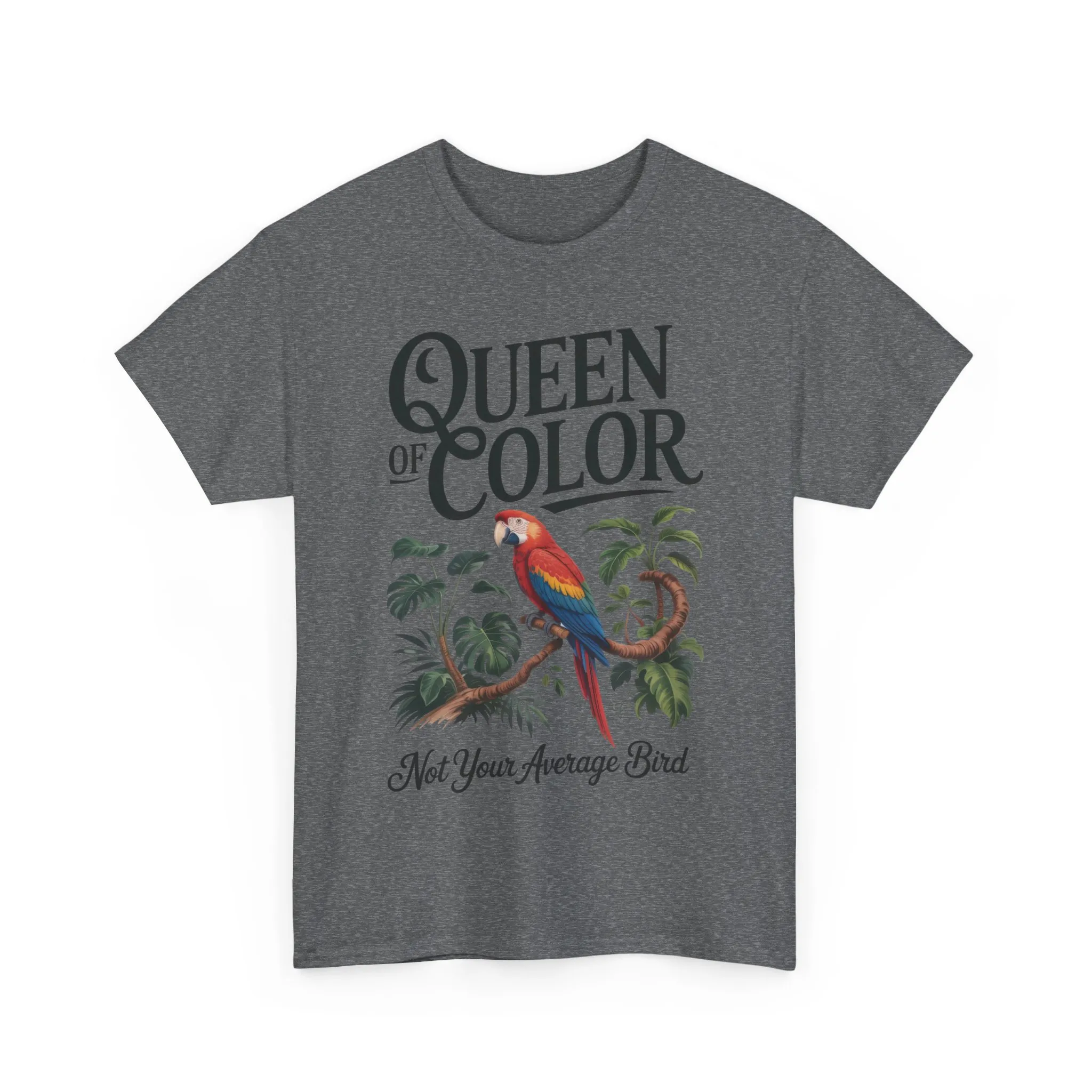Colorful Queen Womens Tee, Fun Graphic T-Shirt, Casual Wear, Gift for Bird Lovers, Trendy Summer Apparel - Image 34