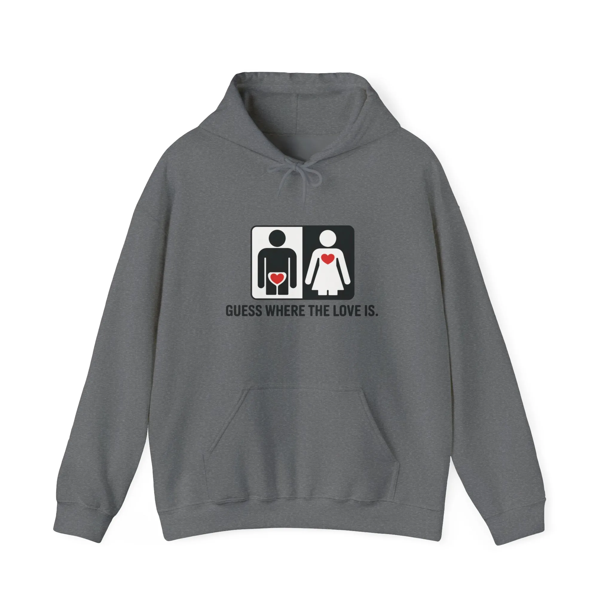 Guess Where the Love Is Hoodie, Cute Couples Hoodie, Valentines Day Gift, Matching Outfits, Witty Relationship Hoodie, Love Joke Graphic - Image 13