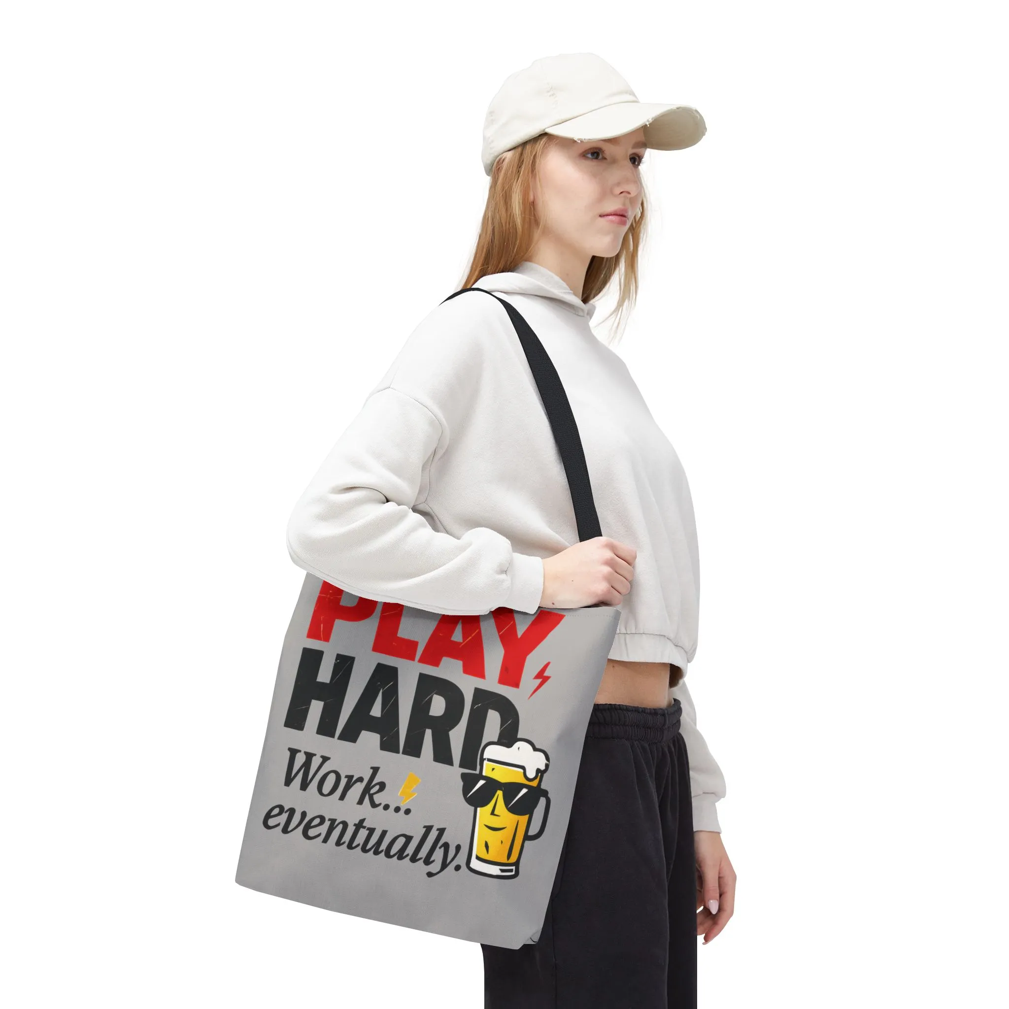 Play Hard Tote Bag - Fun, Stylish, Tote for Work & Play, Summer, Gift, Beach Bag, Everyday Carry, Beach Weekender Bag, large canvas bag - Image 15