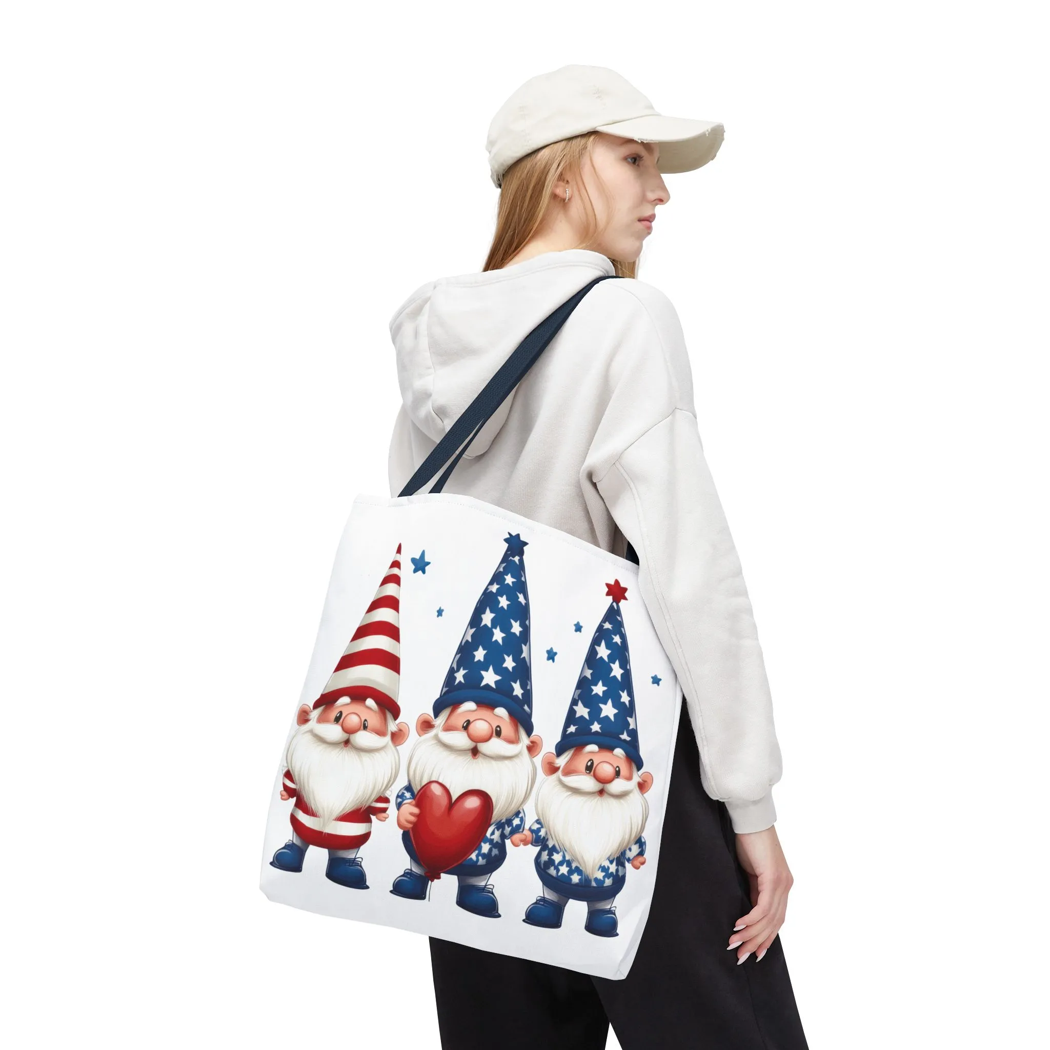 Patriotic Gnome Tote Bag, Stars and Stripes Reusable Grocery Bag, Cute Gnome Summer Bag, Holiday Gift Tote, Eco-Friendly Shopping Bag - Image 45