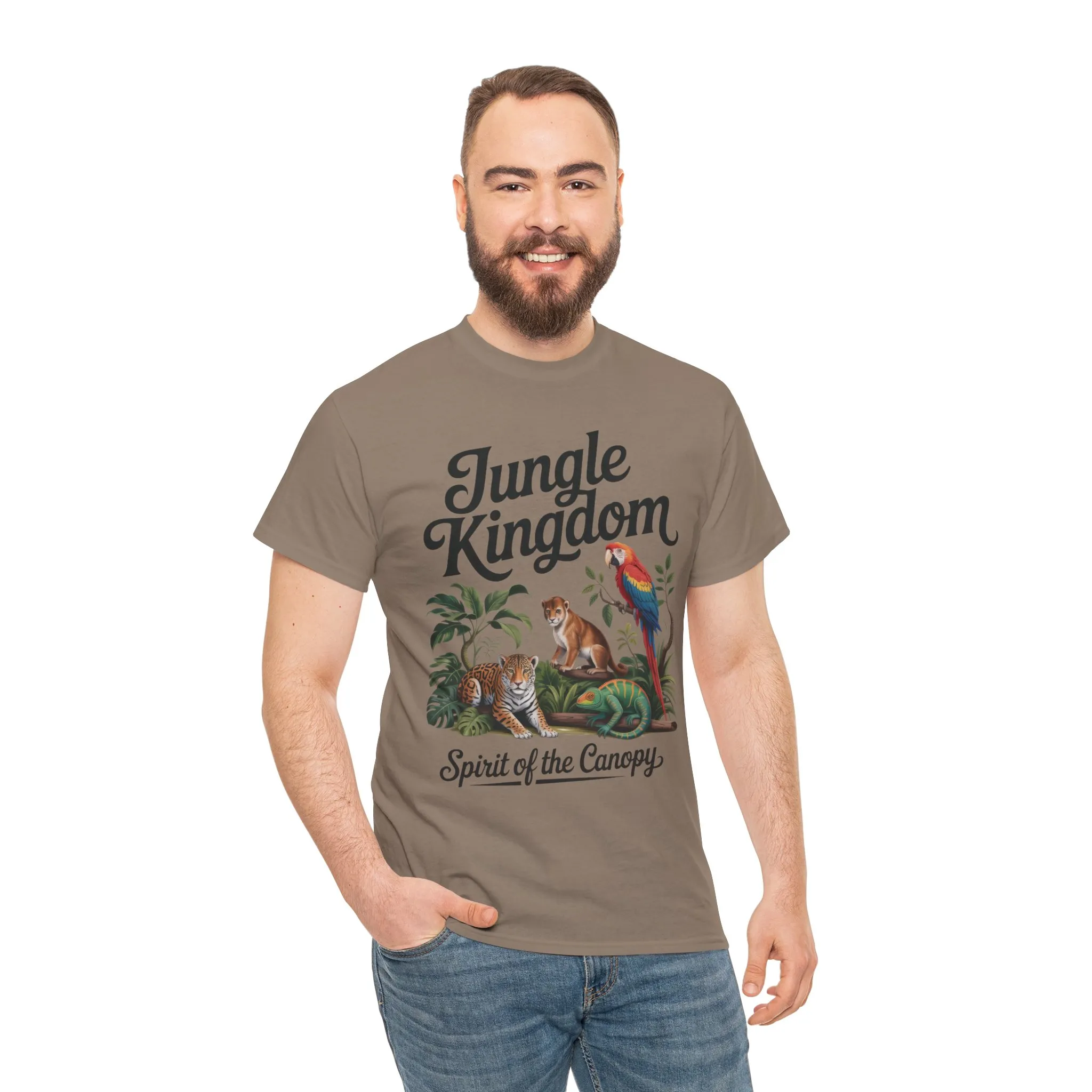 Mens Jungle Kingdom Tee - Nature Lover T-Shirt, Animal Graphic Tee, Eco-Friendly Gift, Summer Fashion, Adventure Outfit - Image 26