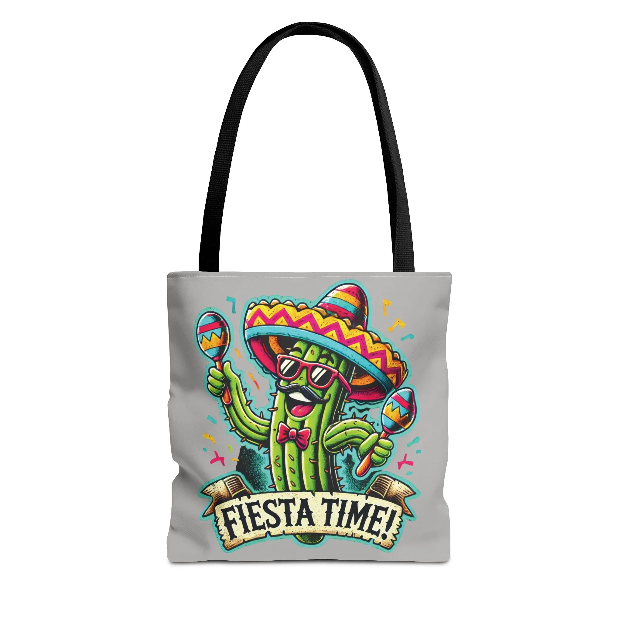Fiesta Time Cactus Tote Bag, Funny Mexican Party Gift, Sombrero Maracas Print, Cinco de Mayo Bag, Summer Festival Tote, Beach Bag, Shopping - Image 6