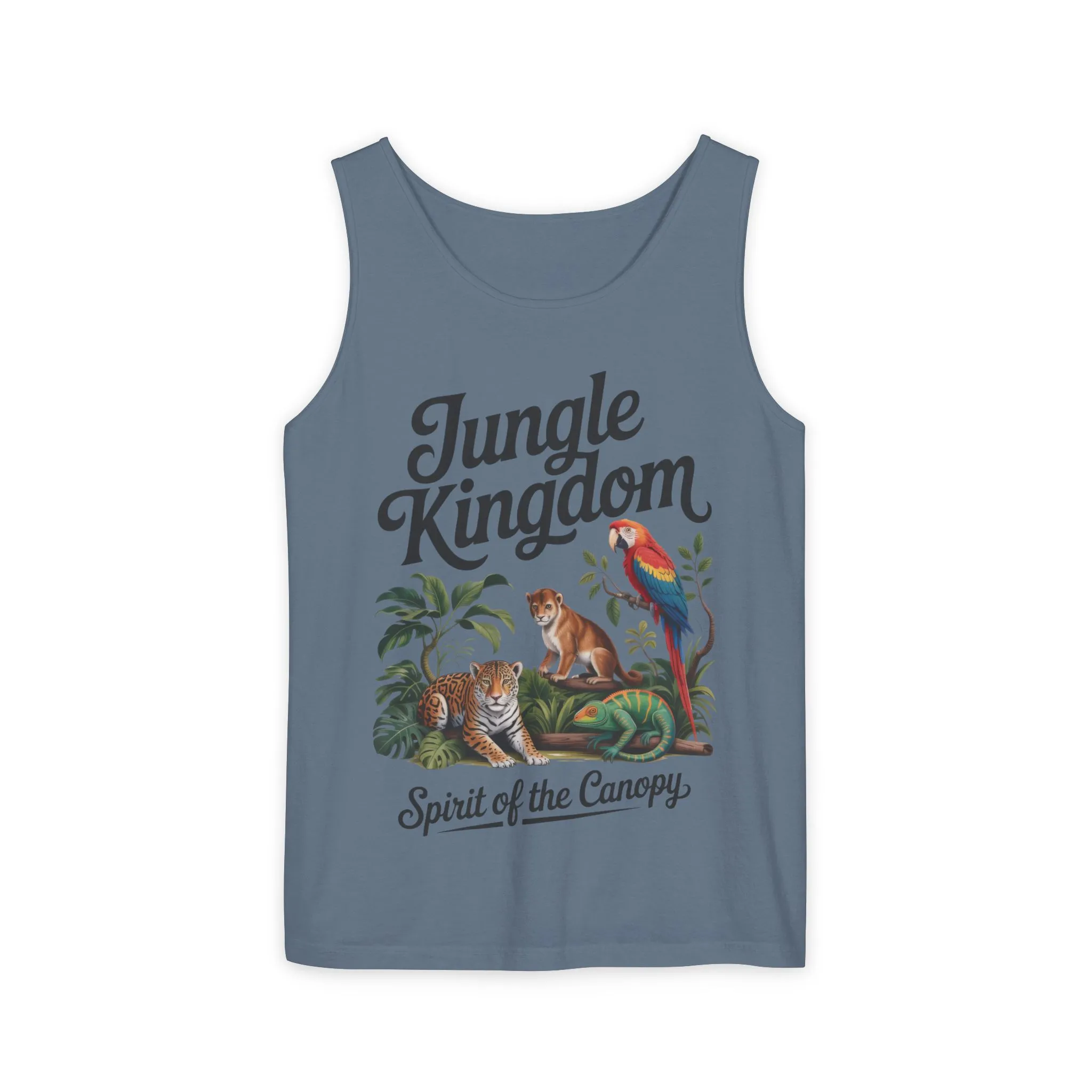 Jungle Kingdom Tank Top, Womens Garment-Dyed Sleeveless Shirt, Spirit of the Canopy Tee, Summer Outfit, Eco-Friendly Casual Wear - Image 13