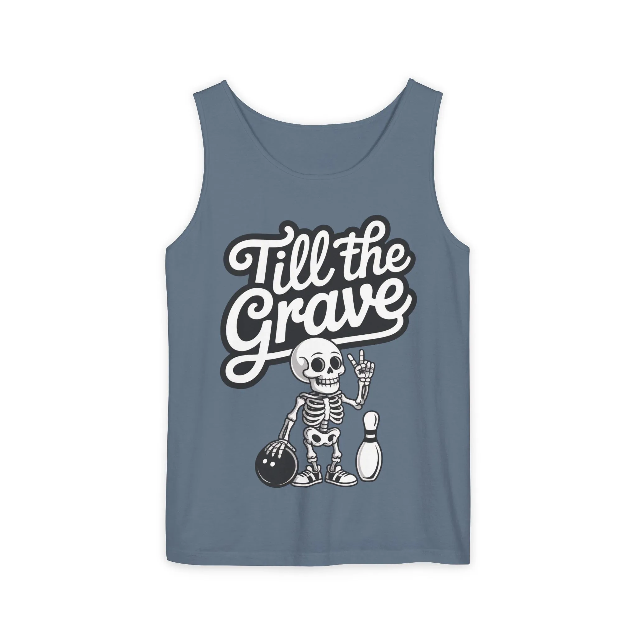 Funny Skeleton Bowling Tank Top, Halloween Apparel, Casual Summer Style, Cool Bowler Skull Workout Top, Strike Till the End - Image 11