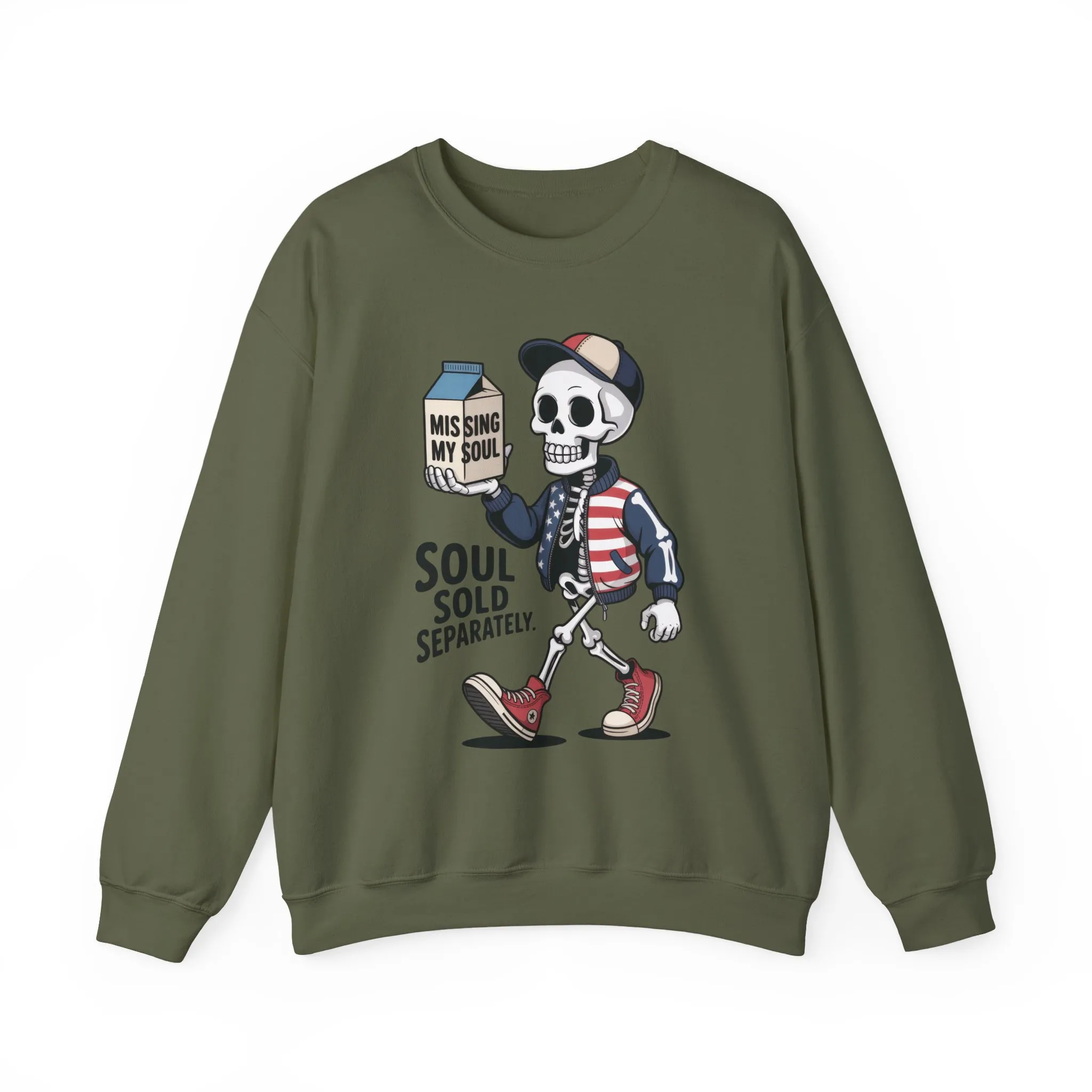 Skeleton Graphic Sweatshirt, Soul Sold Separately Pullover, Funny Gothic Streetwear, Missing My Soul Skull Hoodie Alternative - Image 10