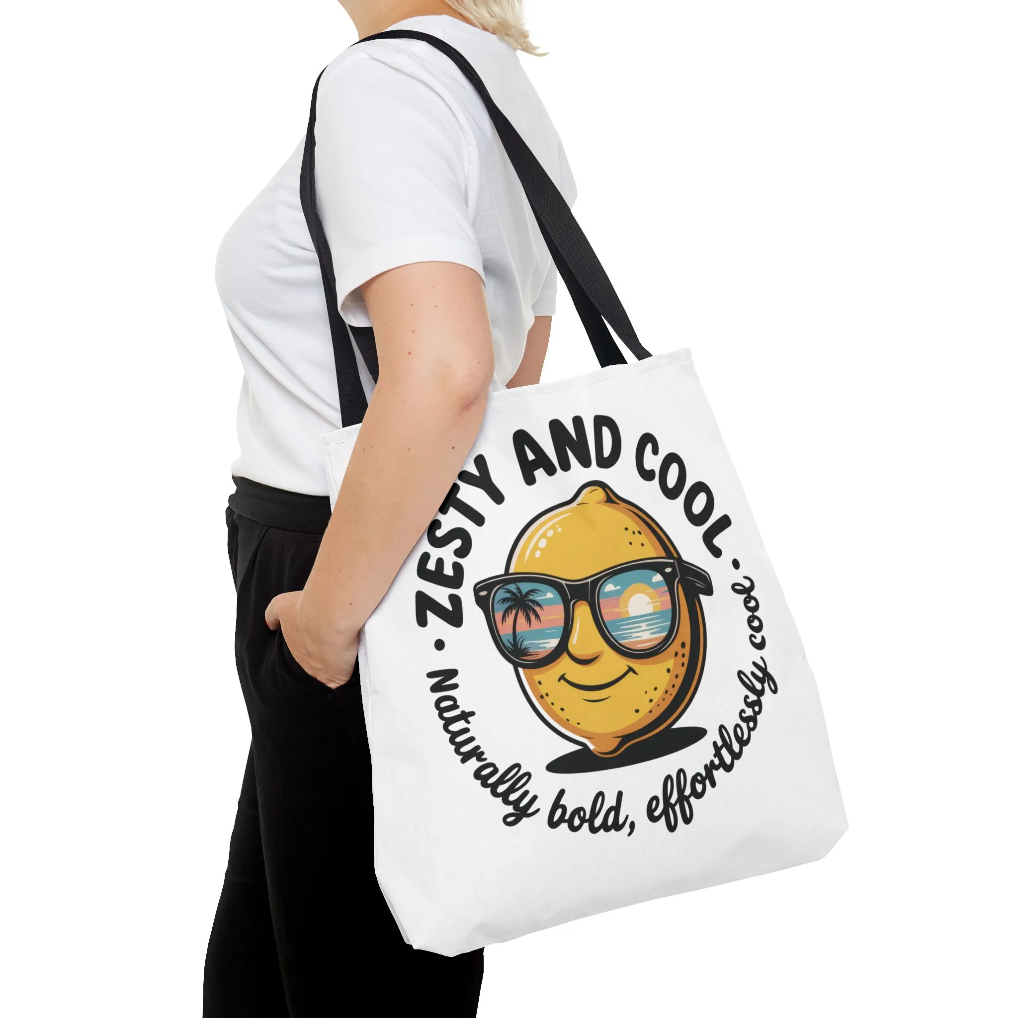 Zesty Lemon Tote Bag - Fun & Bold Carry-All for Everyday Use, Summer, Beach Days, Gifts, Eco-Friendly Shopping, Large Tote Bag - Image 4