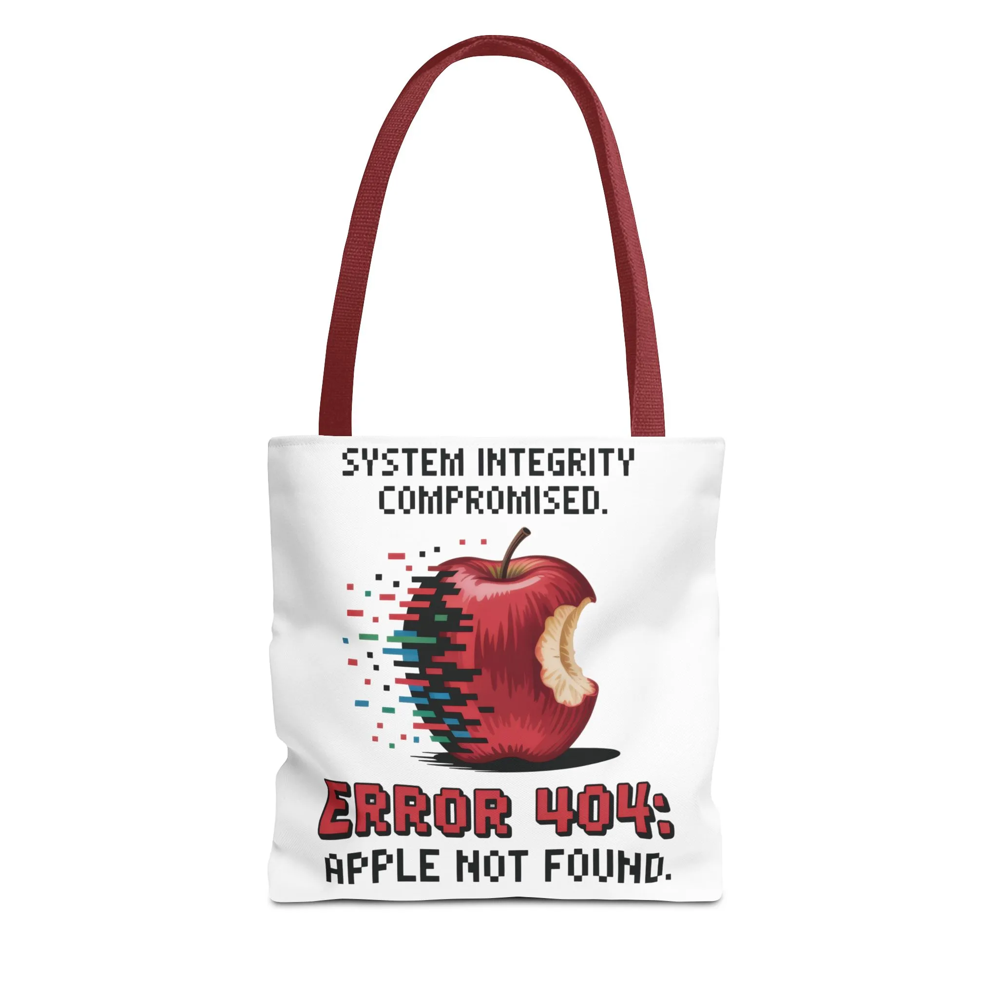 Error 404 Apple Tote Bag, Geek Tote, Funny Shopping Bag, Gift for Tech Lovers, Apple Lovers Tote, Digital Design Bag, Weekender Bag, Beach Bag, Large Canvas Bag - Image 21