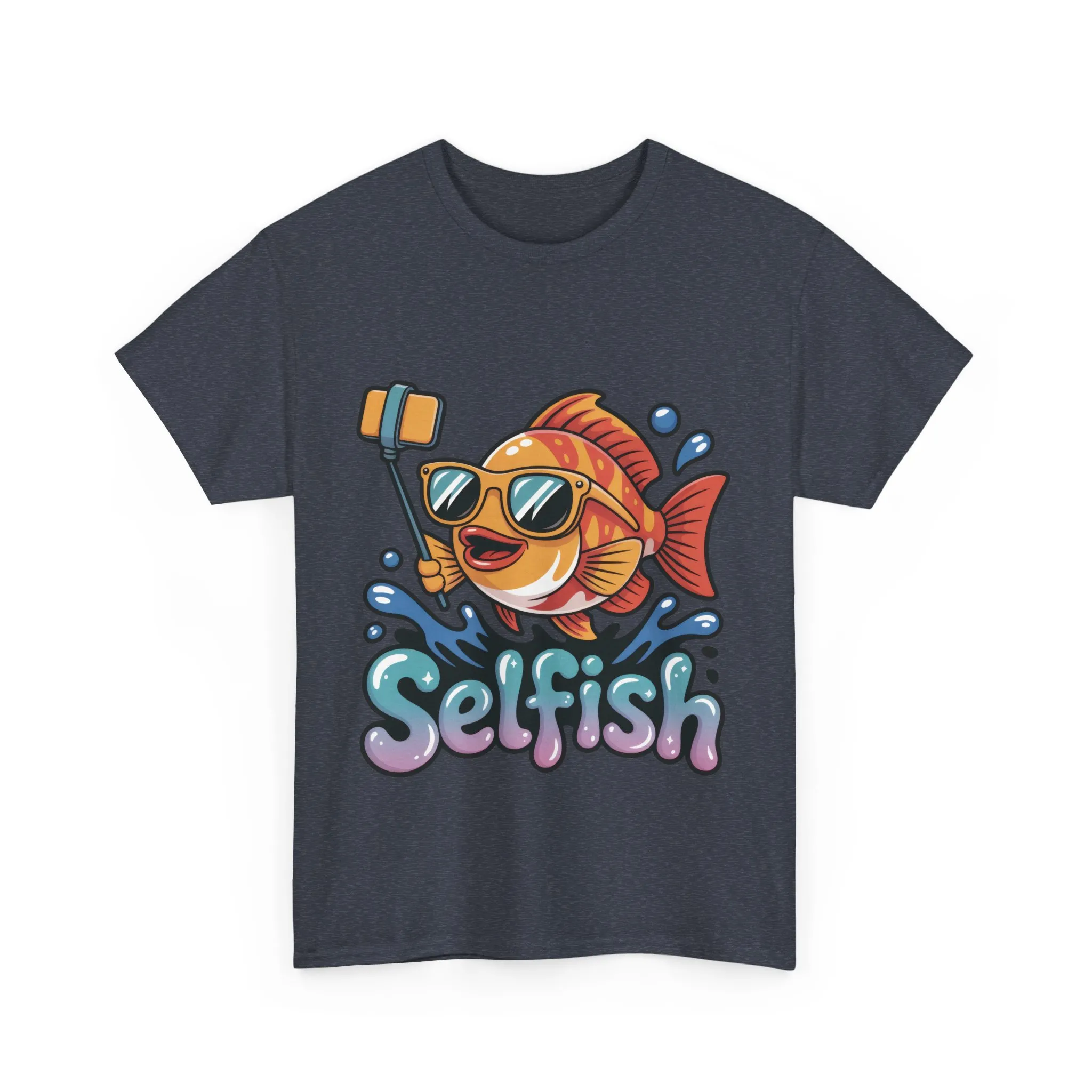 Funny Selfie Fish Graphic Womens T-Shirt, Playful Pun Gift for Her, Summer Vibes, Unique Beach Shirt, Outdoor Adventures - Image 37