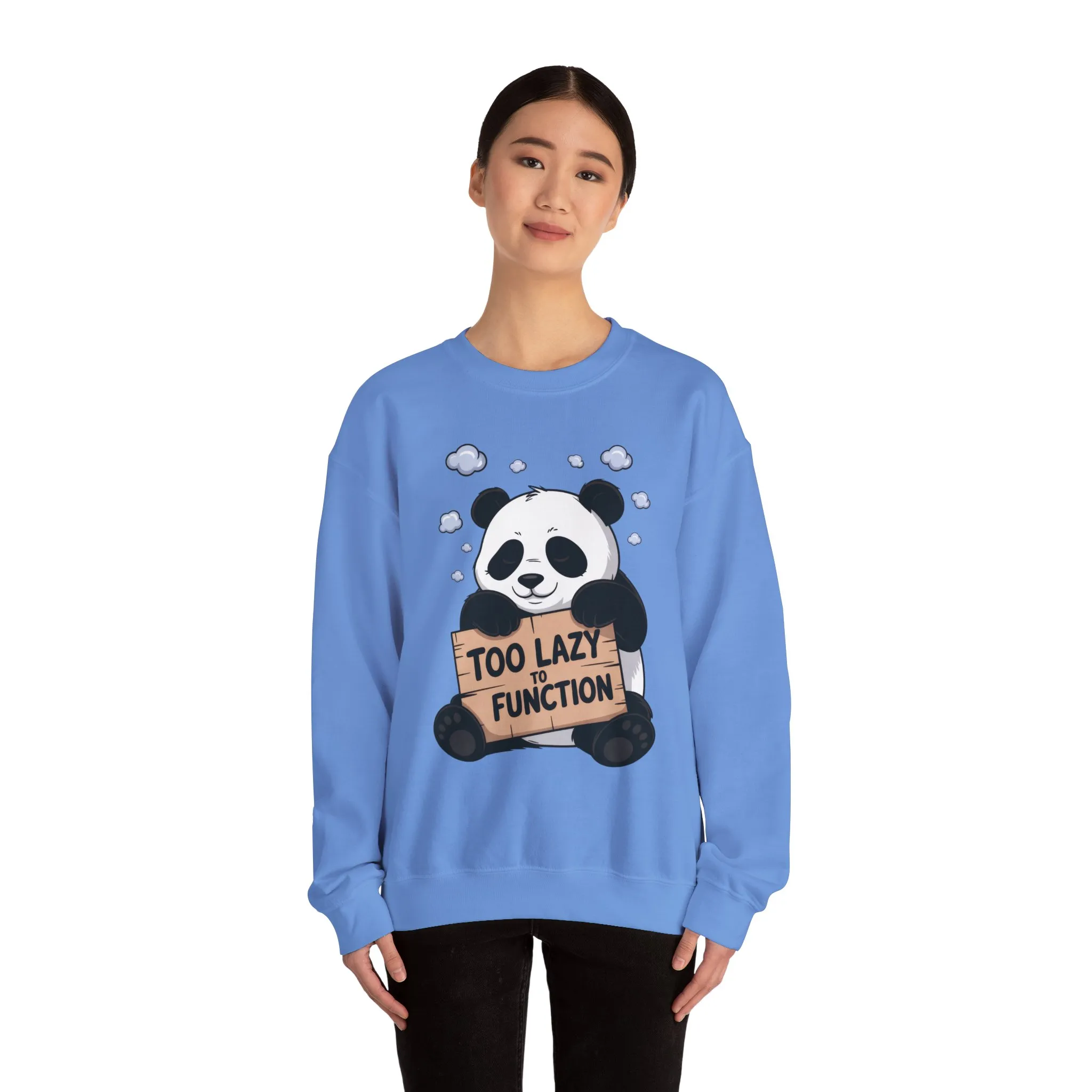 Panda Lazy Crewneck Sweatshirt - Funny Gift for Relaxation, Cute Animal Apparel for Cozy Days, Perfect for Fall and Winter - Image 17