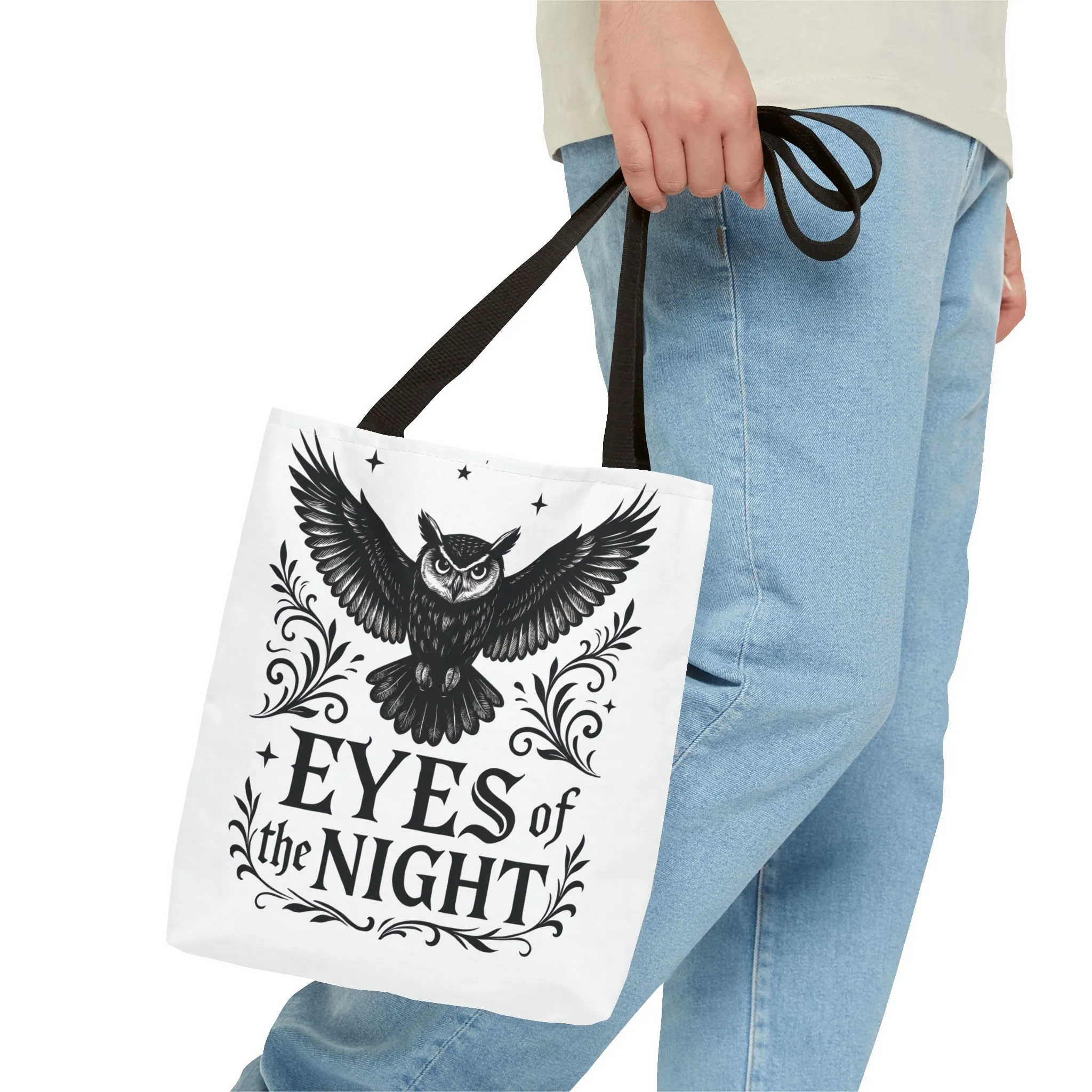 Eyes of the Night Owl Tote Bag, Artsy Shopping Bag, Eco-Friendly Carryall, Unique Gift for Animal Lovers, Halloween Decor, Beach Tote - Image 8