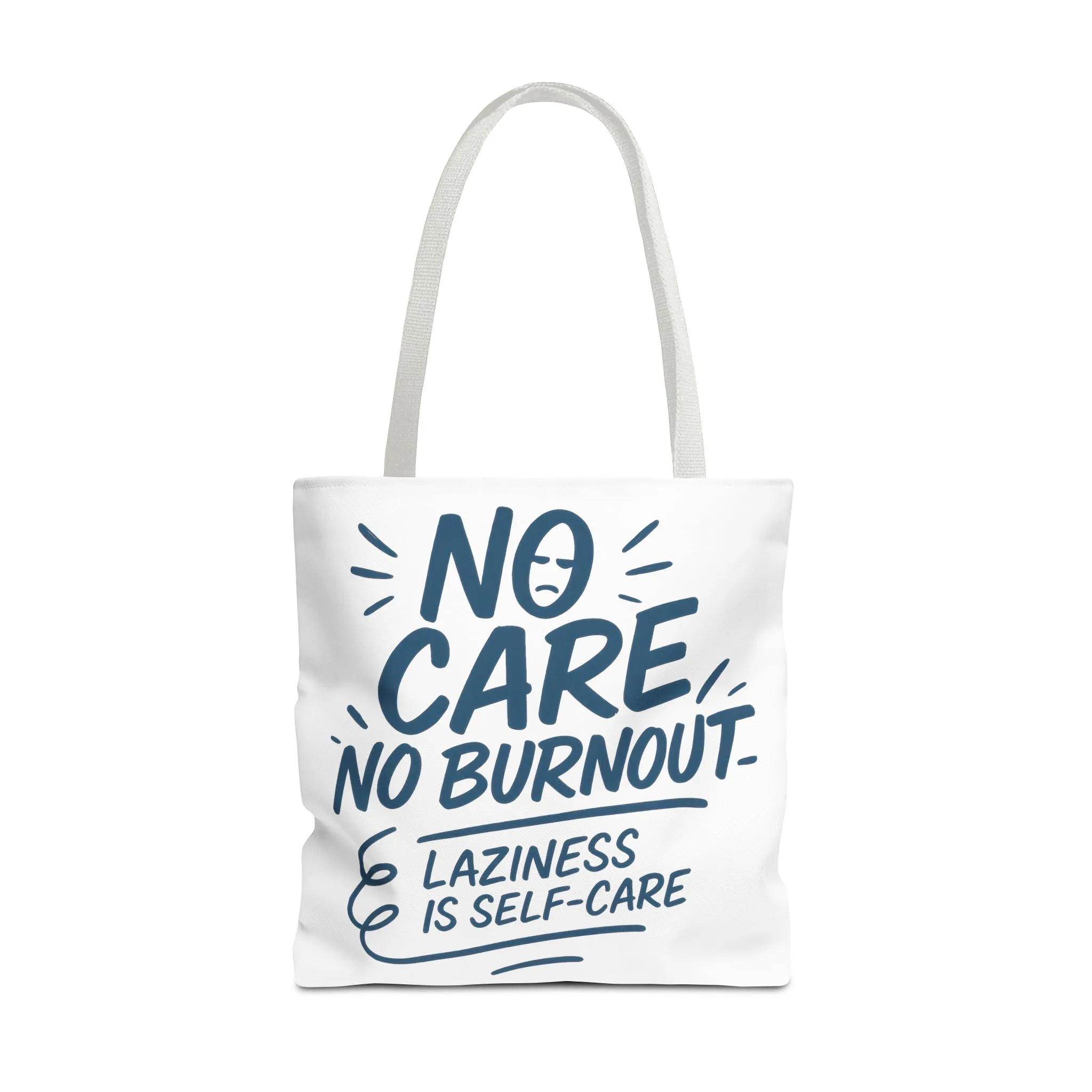 Laziness is Self-Care Funny Quote Bag, Oversized Reusable Canvas Shopping Tote, Sarcastic Self-Care Gift, Weekend Getaway, Everyday Use - Image 9