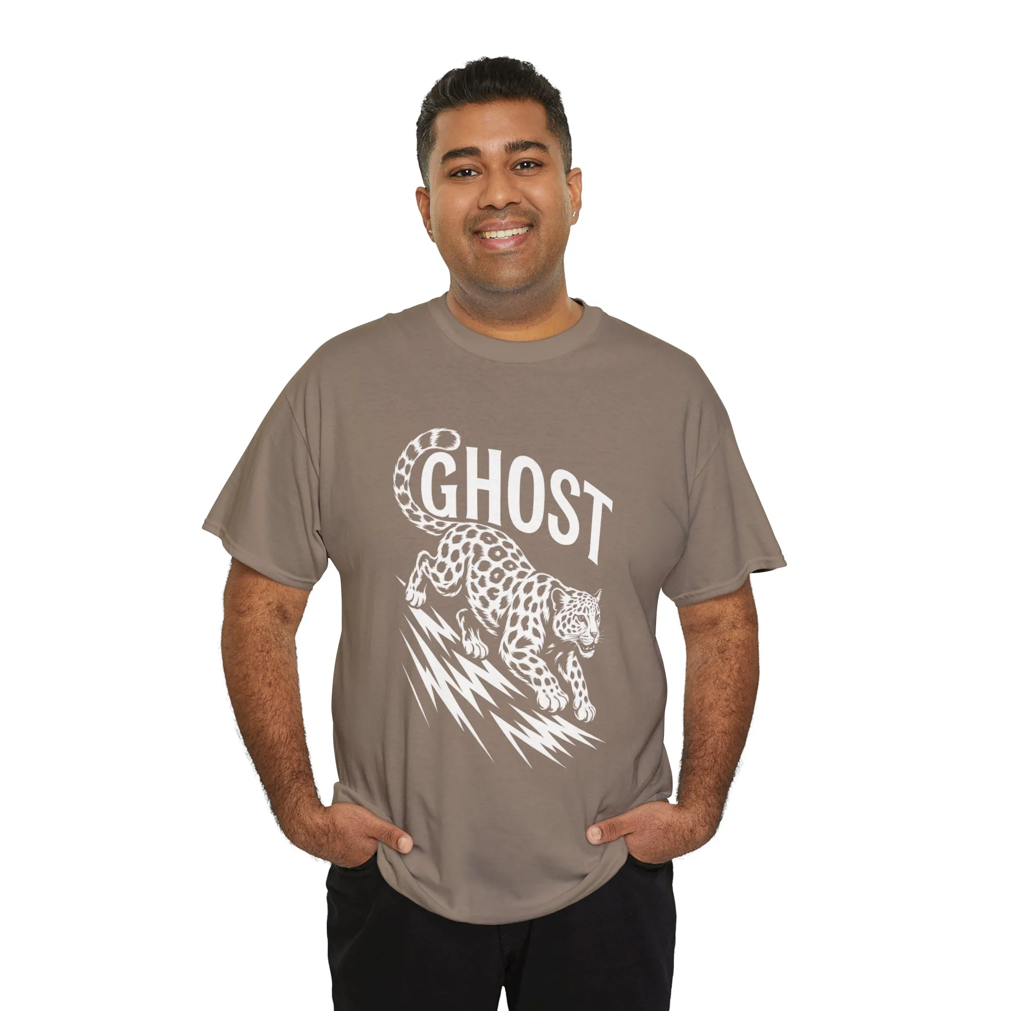 Ghost Leopard Graphic Tee, Mens T-Shirt, Casual Wear, Animal Print Top, Gift for Cat Lovers, Halloween Outfit - Image 30