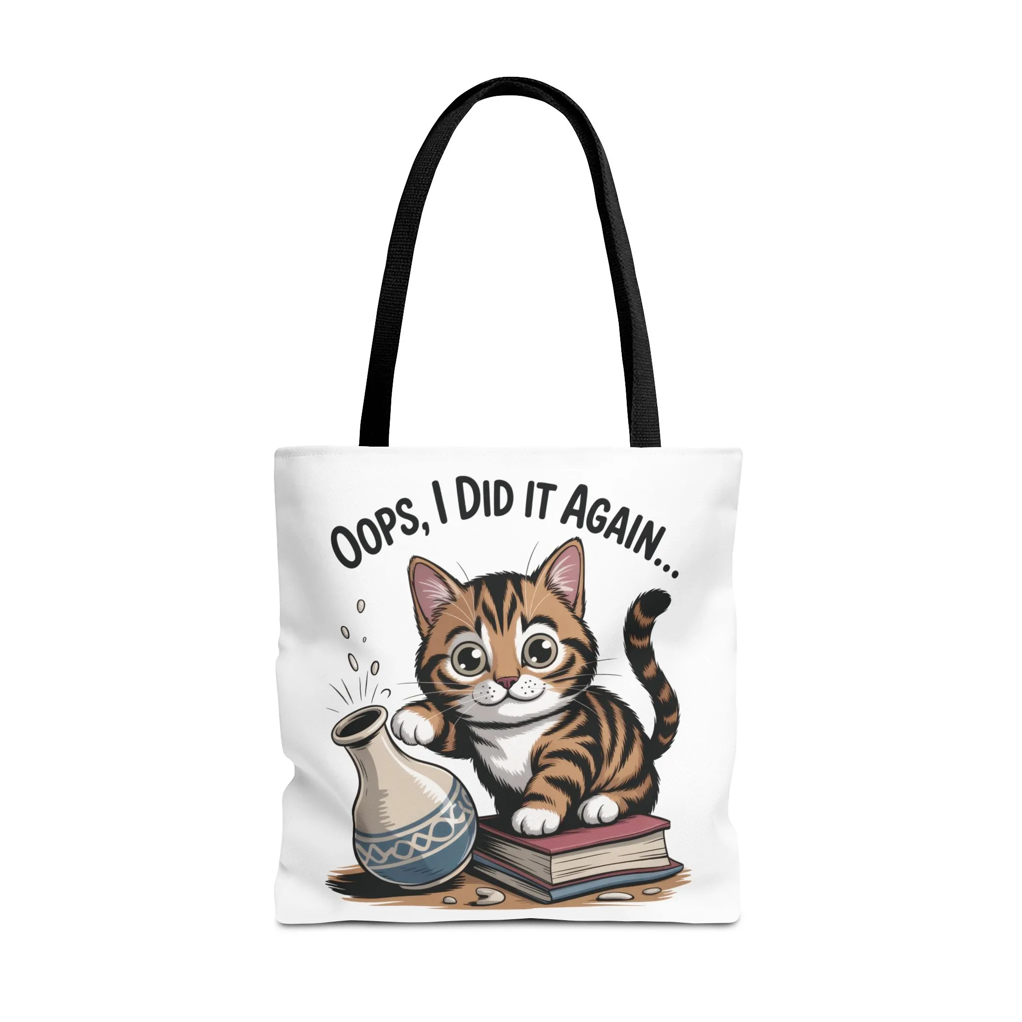 Cat-Themed Tote Bag, "Oops, I Did It Again", Perfect Gift for Cat Lovers, Pet Owners, Birthday, or Everyday Use, Large Tote Bag, beach bag - Image 6