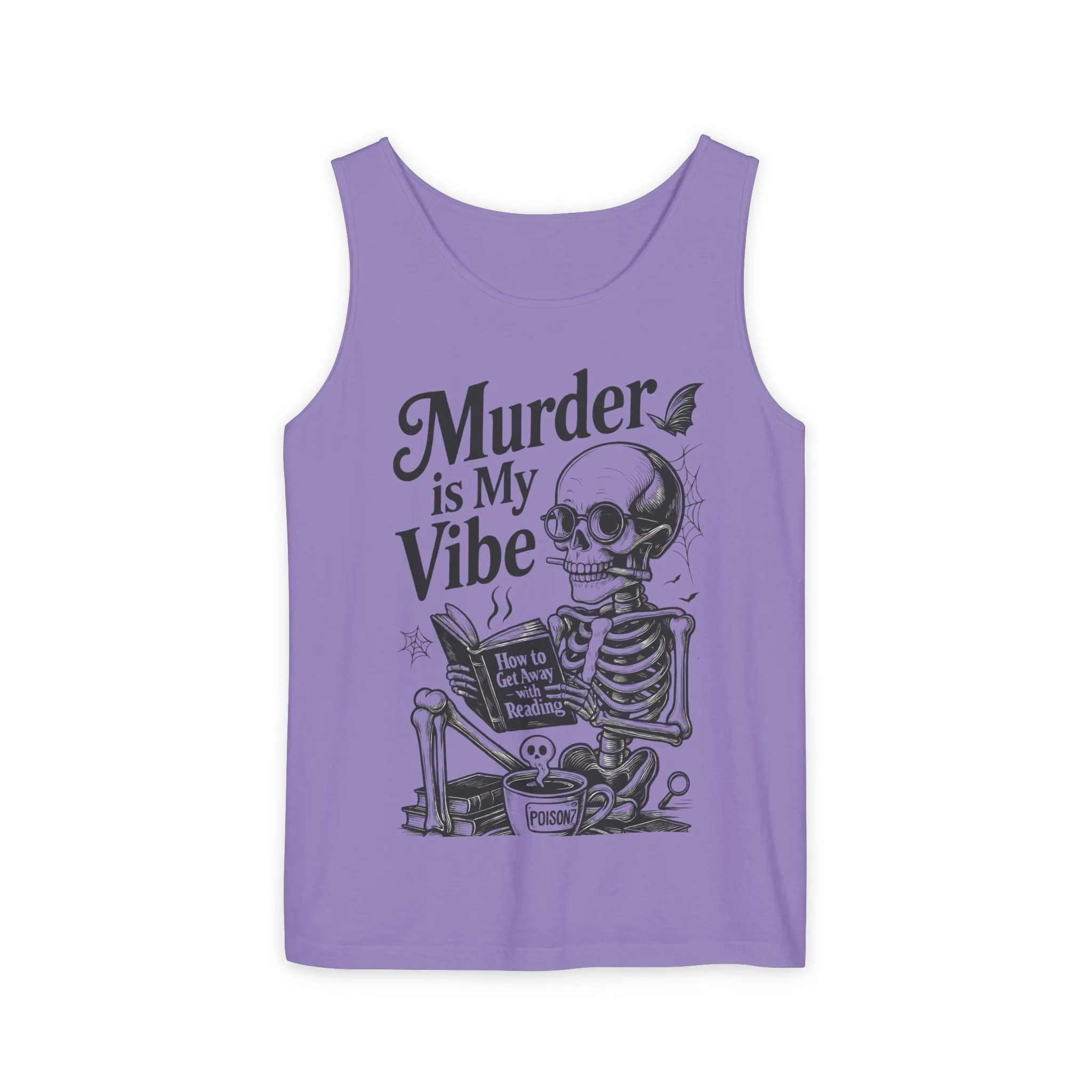 Murder Is My Vibe Tank Top, Womens Goth Tank, Halloween Clothing, Skeleton Graphic Tee, Cozy Casual Wear, Quirky Gift Idea - Image 25