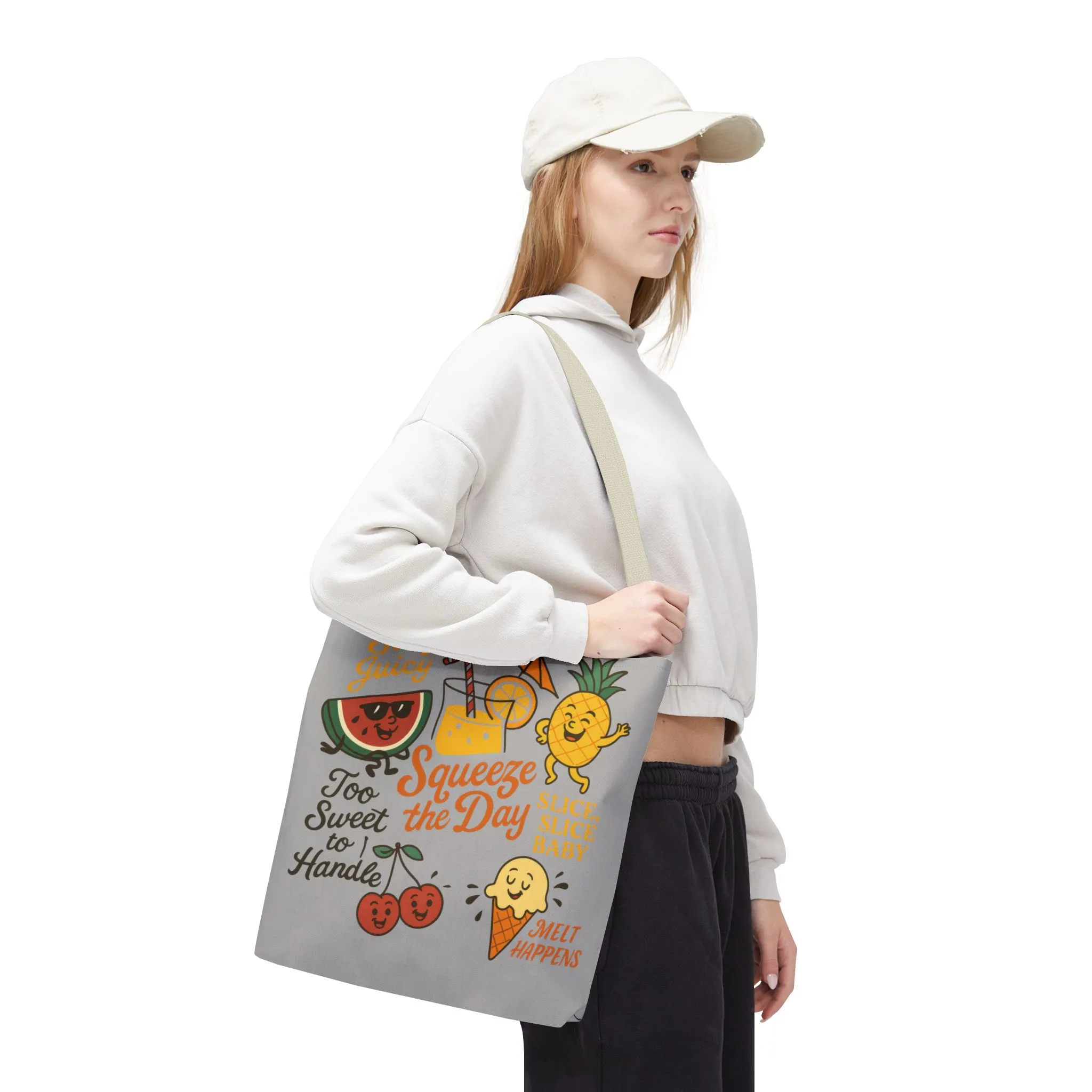 Juicy Summer Tote Bag, Fun Beach Carryall, Perfect for Grocery Shopping, Reusable Market Tote, Cute Gift for Fruit Lovers, Large Tote Bag - Image 15