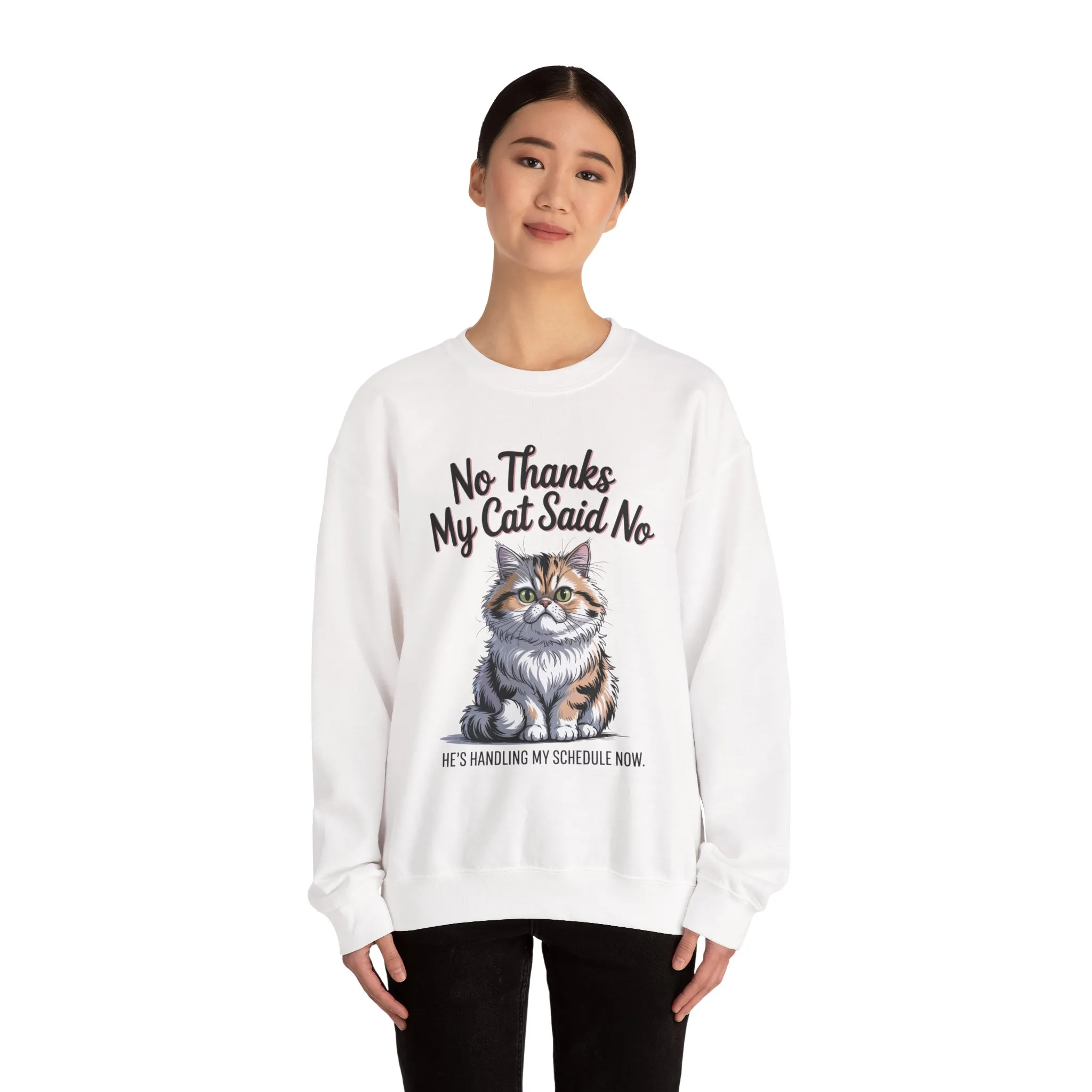 Funny Cat Crewneck Sweatshirt - Ideal Gift for Cat Lovers, Cozy Animal Sweater, Novelty Pet Lover Gift, Cute Cat-Themed Apparel, [...] - Image 5