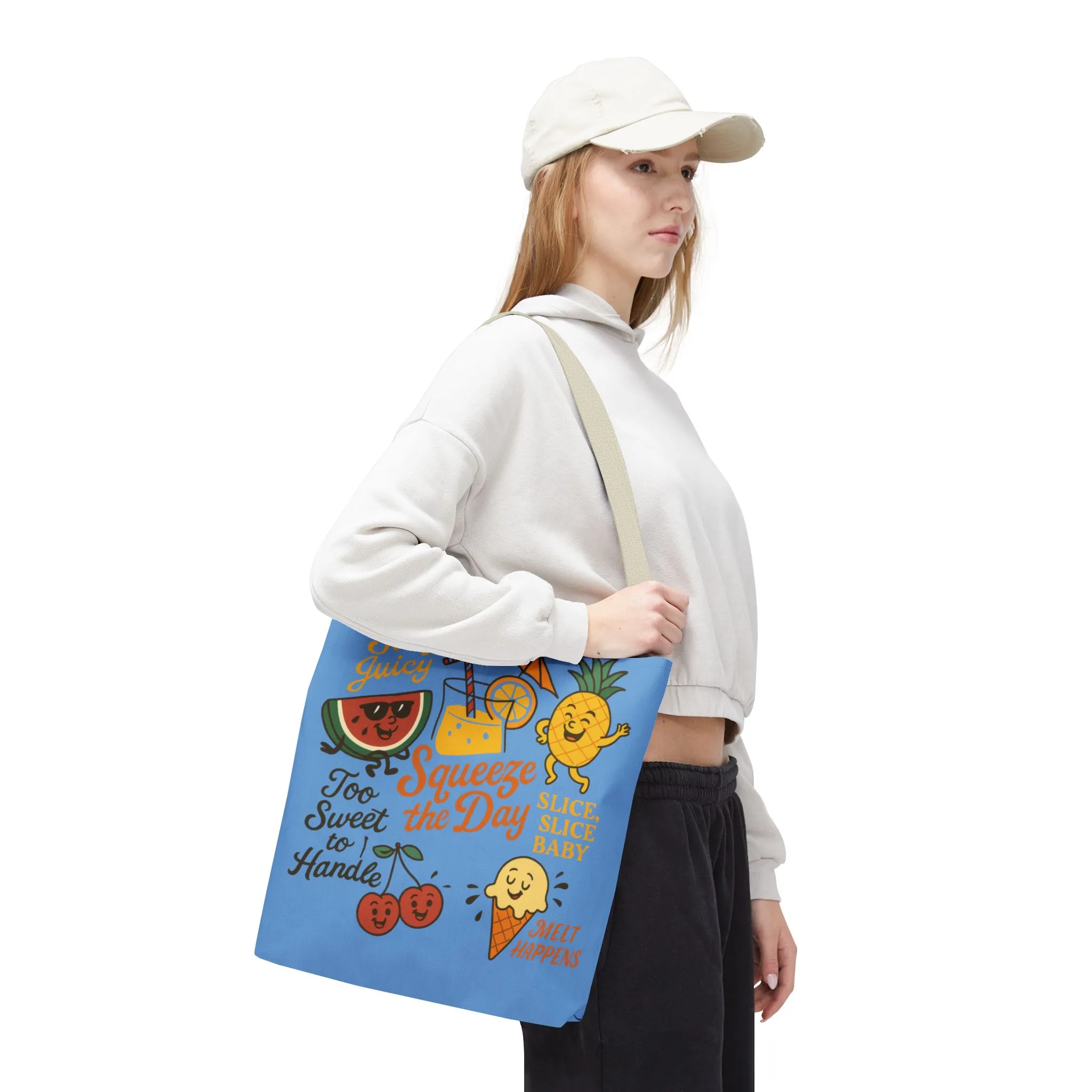 Juicy Summer Tote Bag, Fun Beach Carryall, Perfect for Grocery Shopping, Reusable Market Tote, Cute Gift for Fruit Lovers, Large Tote Bag - Image 15