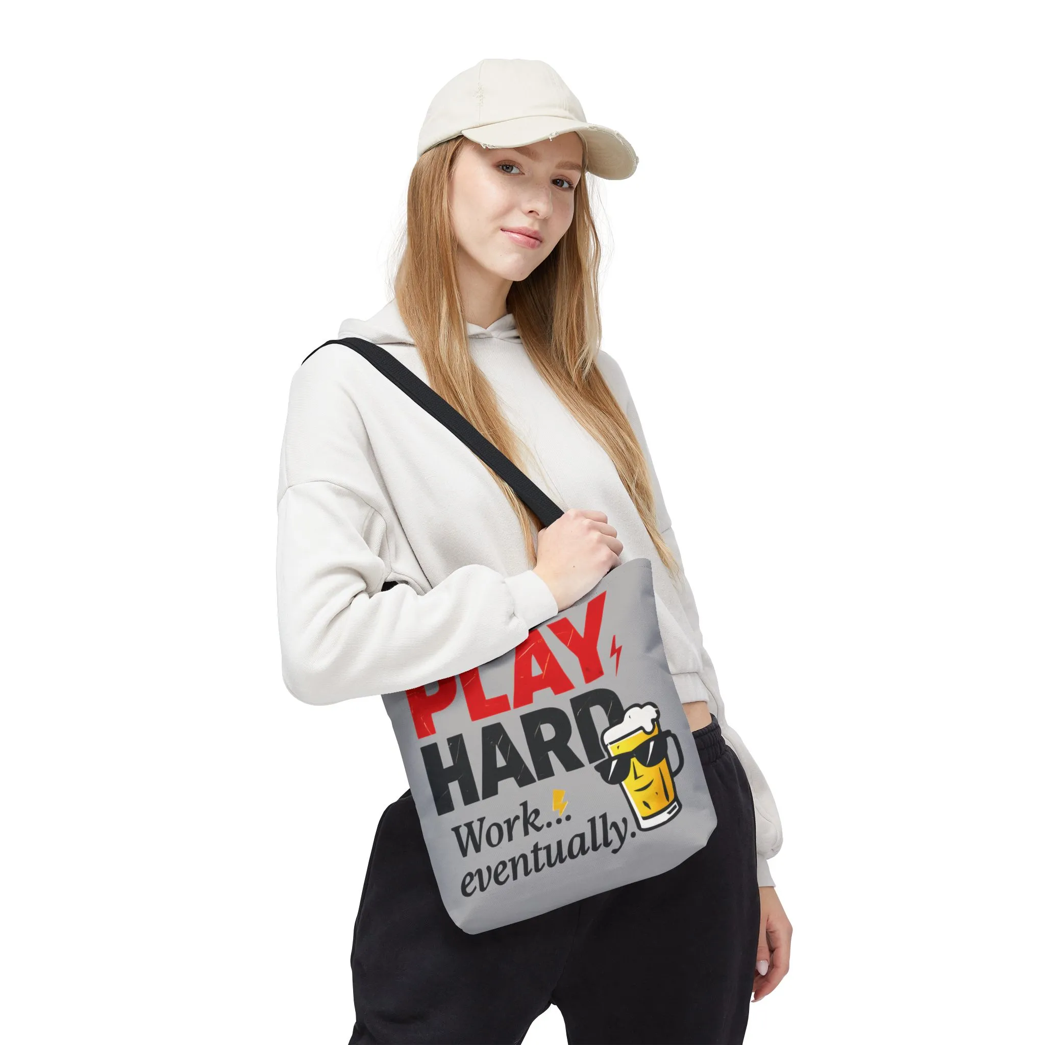Play Hard Tote Bag - Fun, Stylish, Tote for Work & Play, Summer, Gift, Beach Bag, Everyday Carry, Beach Weekender Bag, large canvas bag - Image 10