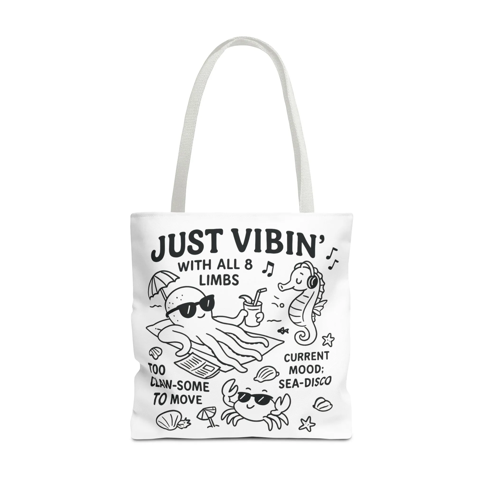 Fun Sea-Themed Tote Bag, Beach Accessories, Summer Vibes, Gift for Ocean Lovers, Reusable Shopping Bag, Cute Beach Tote - Image 26