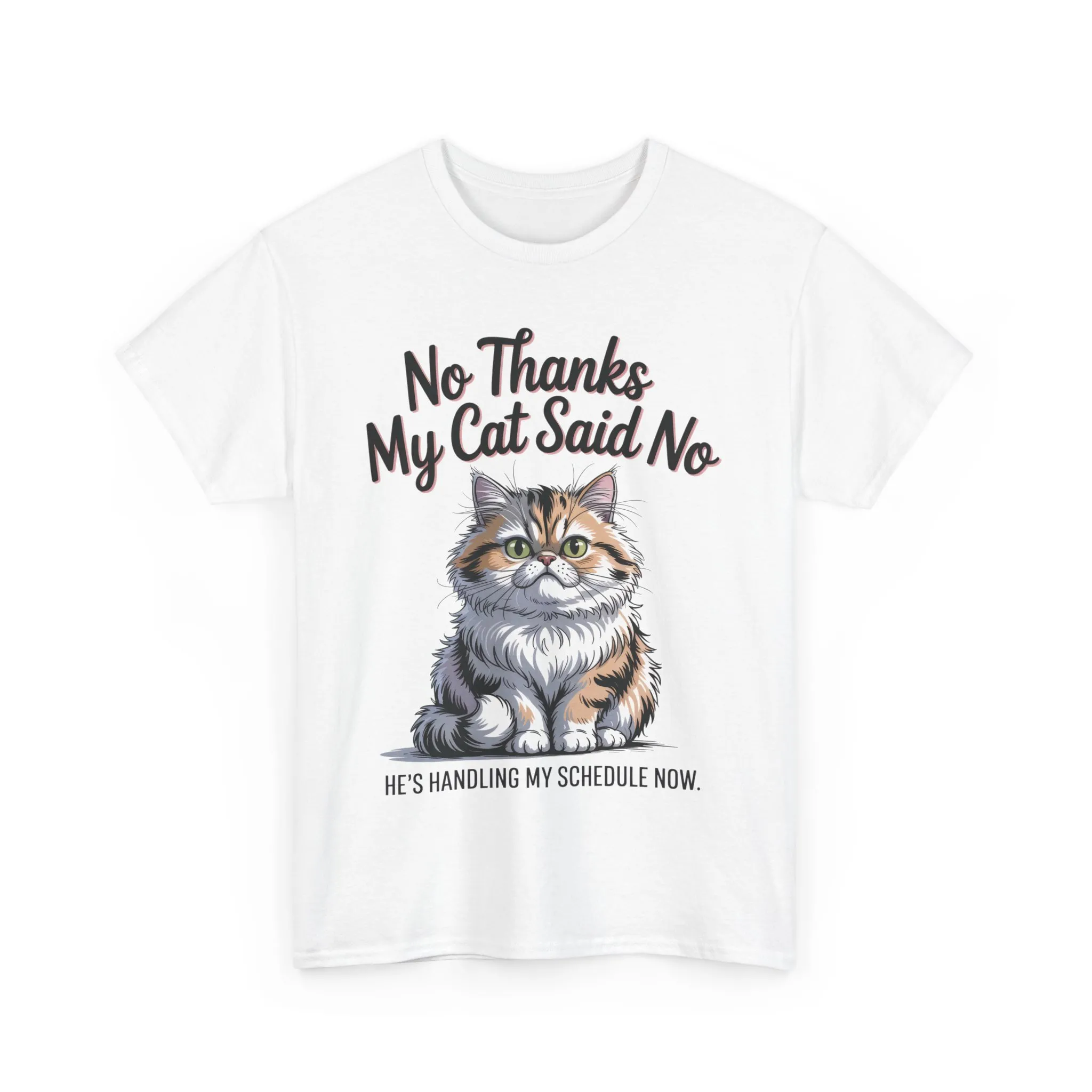 Funny Cat Quote Tee, Womens Heavy Cotton T-Shirt, Pet Lover Gift, Cute Cat Apparel, Cat Mom Tee, Quirky Animal Shirt, Humor - Image 4