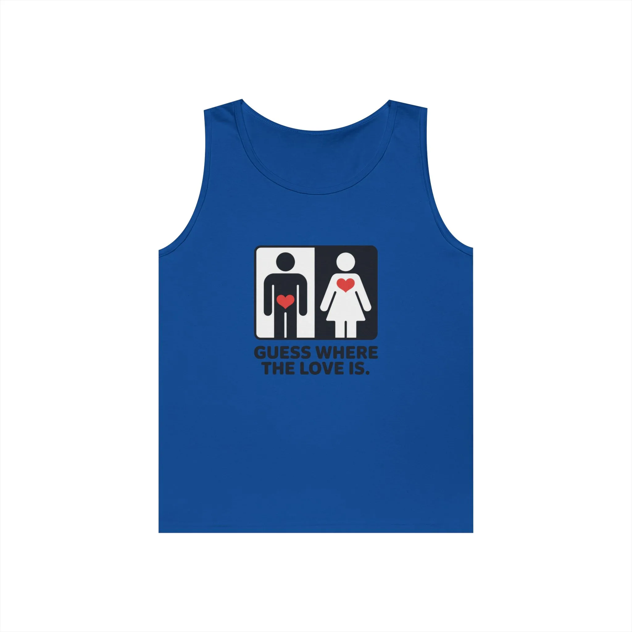 Cute Guess Where The Love Is Mens Tank, Couples Gift, Valentines Day Gift, Relationship Humor Shirt, Funny Tank for Him, Bold Love Joke Tank - Image 11
