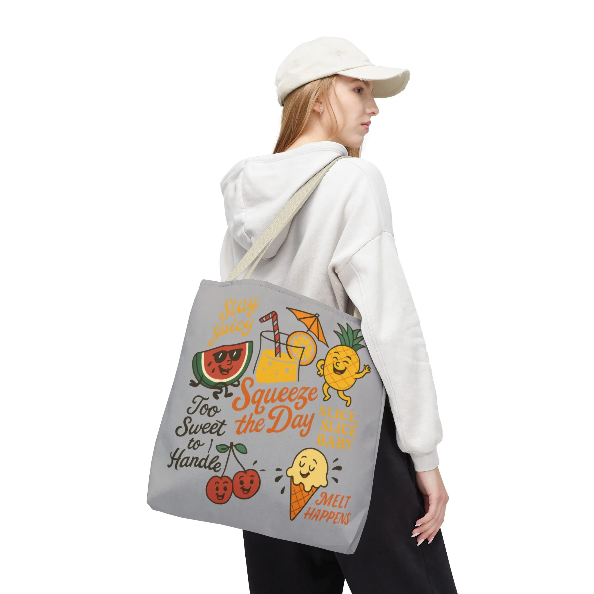 Juicy Summer Tote Bag, Fun Beach Carryall, Perfect for Grocery Shopping, Reusable Market Tote, Cute Gift for Fruit Lovers, Large Tote Bag - Image 20