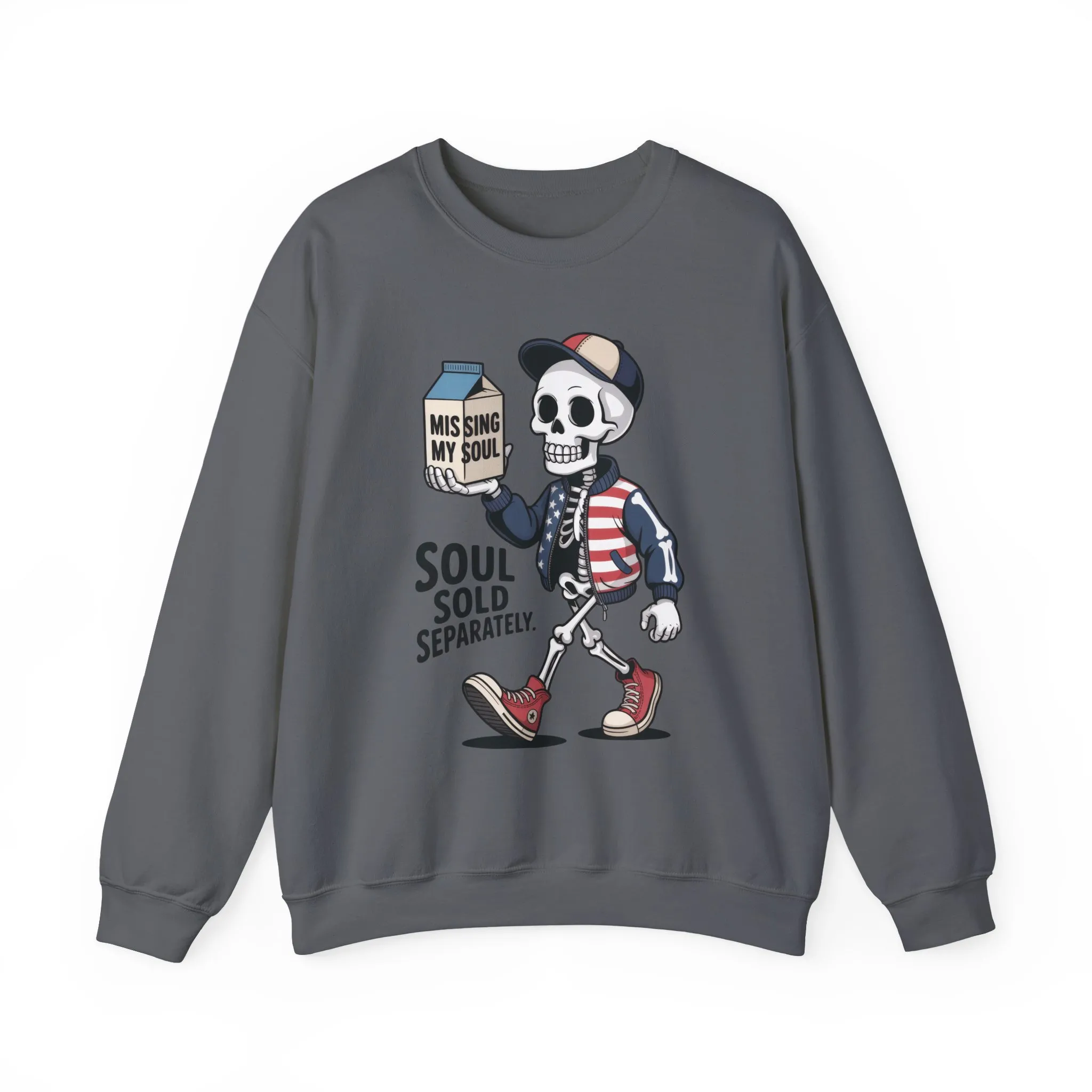 Skeleton Graphic Sweatshirt, Soul Sold Separately Pullover, Funny Gothic Streetwear, Missing My Soul Skull Hoodie Alternative - Image 19