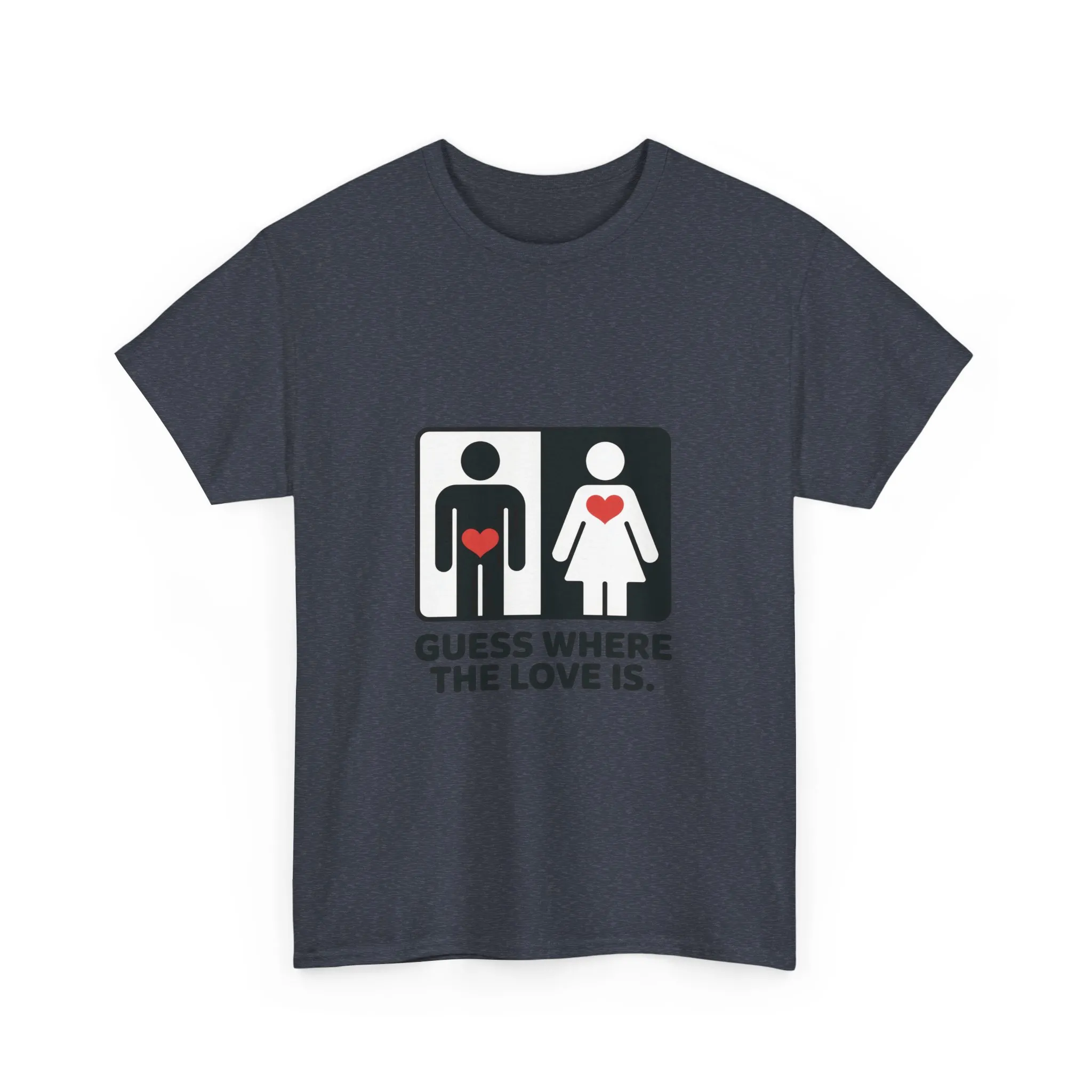 Guess Where The Love Is Mens Tee, Funny Couples Gift, Valentines Day Apparel, Relationship Humor Shirt, Graphic Tee for Him, Bold Love Joke Shirt - Image 34