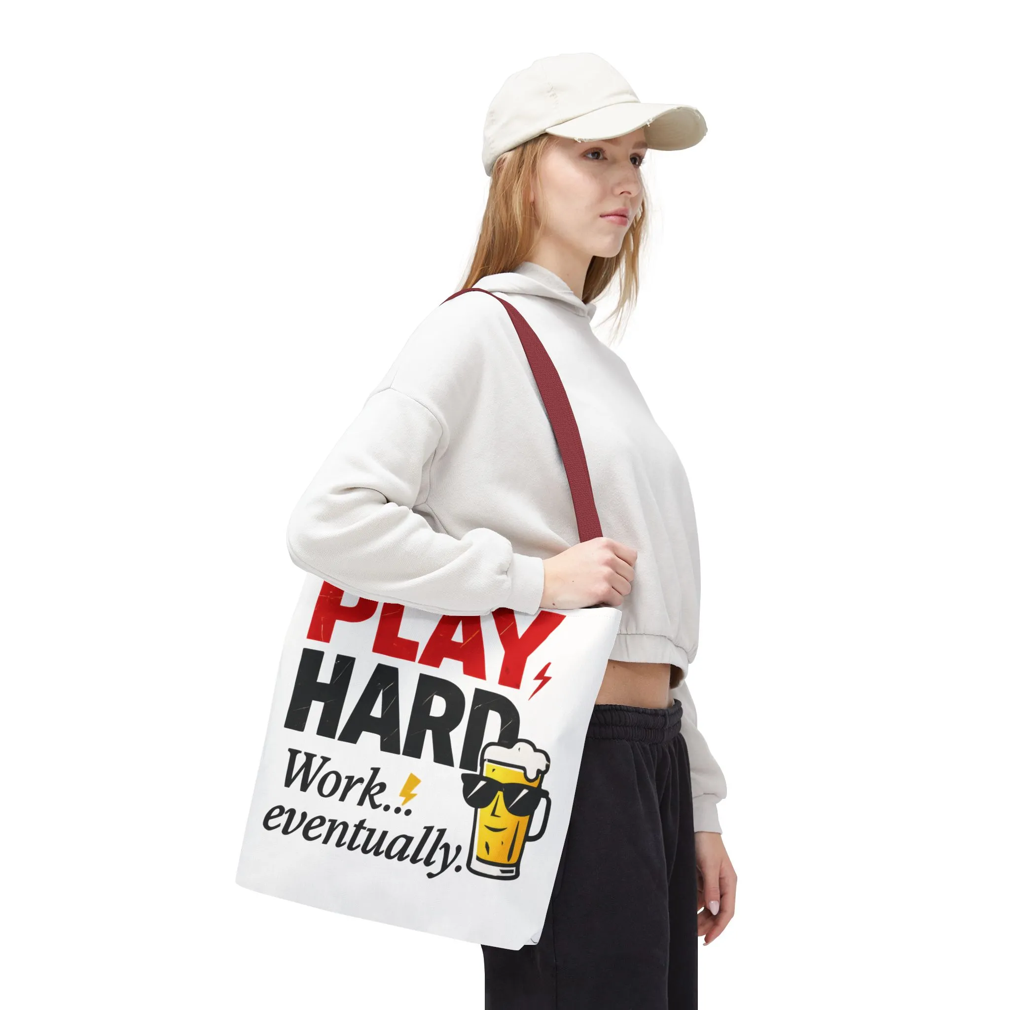 Play Hard Tote Bag - Fun, Stylish, Tote for Work & Play, Summer, Gift, Beach Bag, Everyday Carry, Beach Weekender Bag, large canvas bag - Image 25