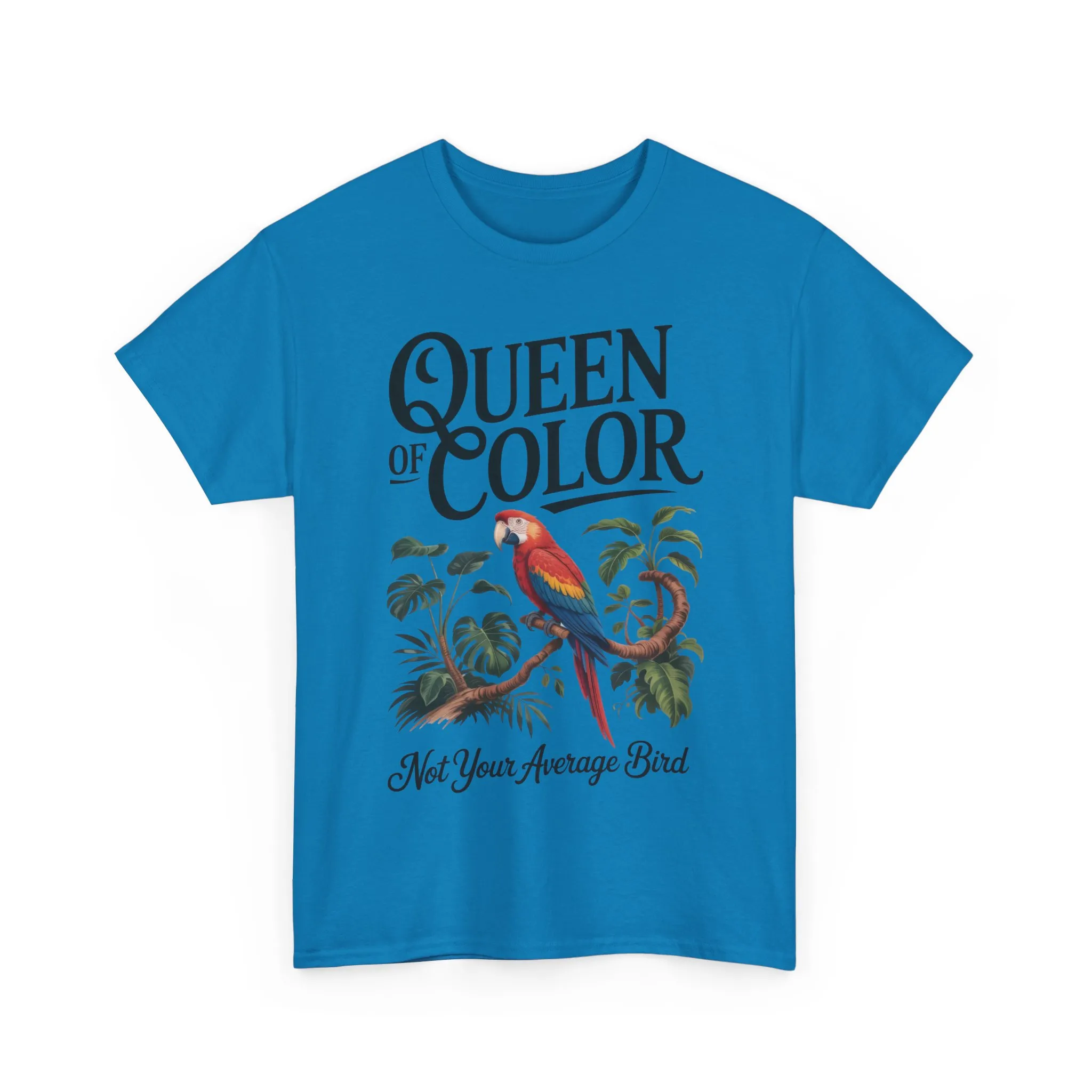 Colorful Queen Womens Tee, Fun Graphic T-Shirt, Casual Wear, Gift for Bird Lovers, Trendy Summer Apparel - Image 16