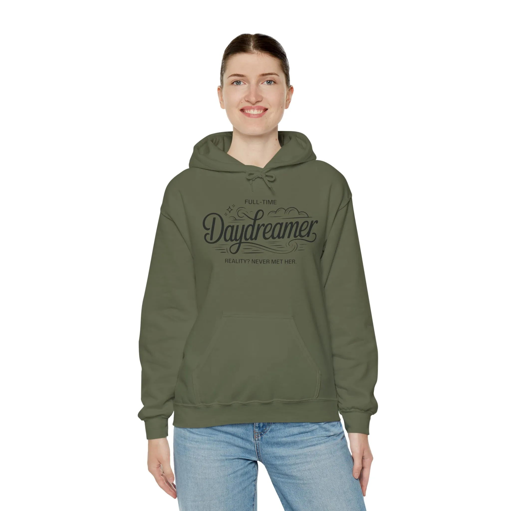 Womens Hooded Sweatshirt, Daydreamer Hoodie, Funny Full-Time Dreamer Graphic Sweatshirt, Reality Never Met Her Cozy Quote Hoodie - Image 44
