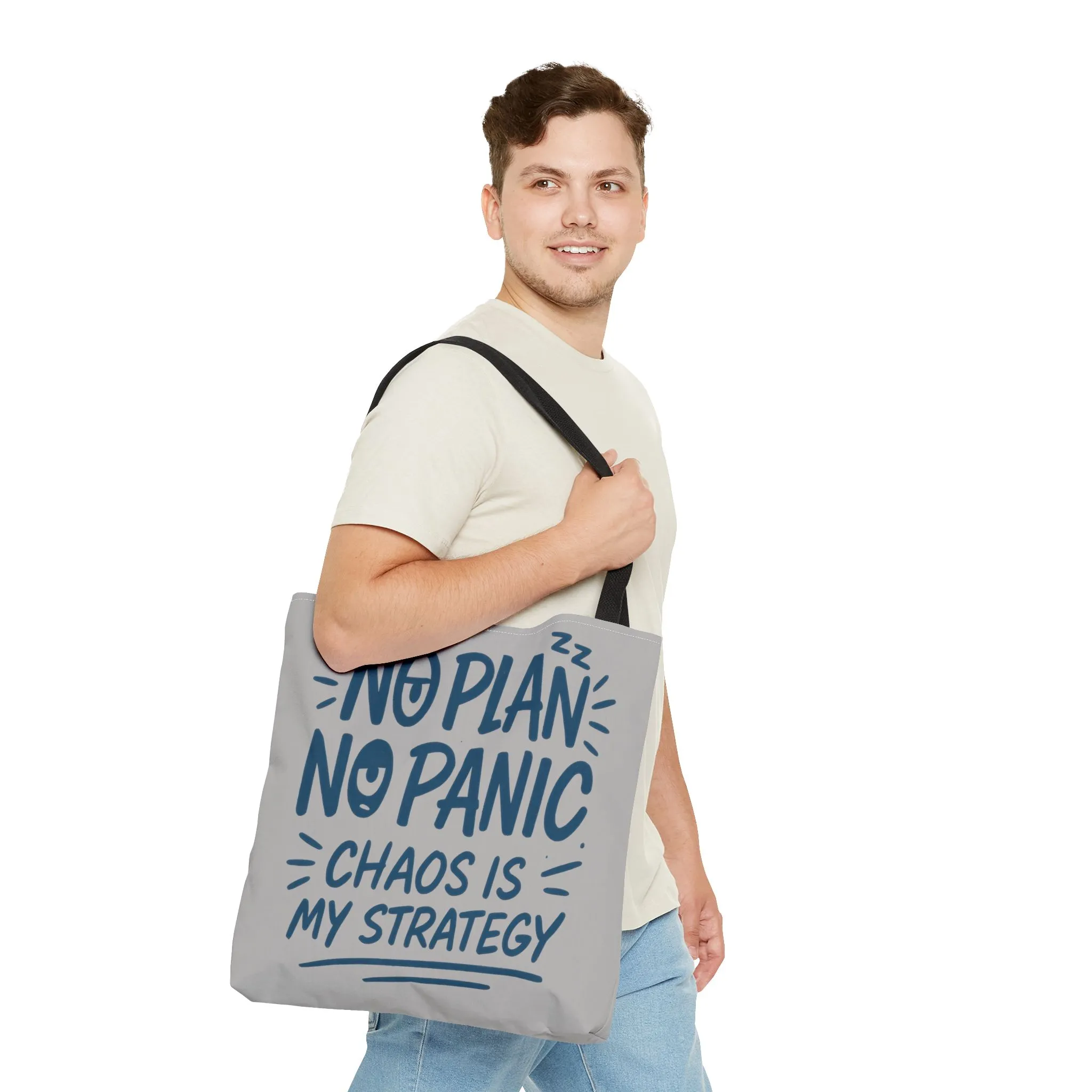 Funny Quote Tote Bag, Reusable Grocery Bag, Gift for Students, Beach Tote, Everyday Tote, Chaos Strategy Bag, Unique Shopping Bag - Image 18