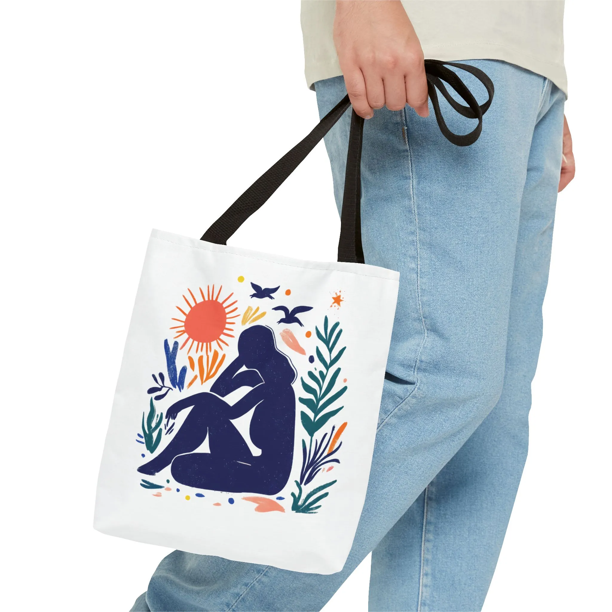 Boho Art Tote Bag, Versatile Eco-Friendly Carryall, Gift for Her, Summer Outing, Beach Bag, Reusable Shopping Tote - Image 7