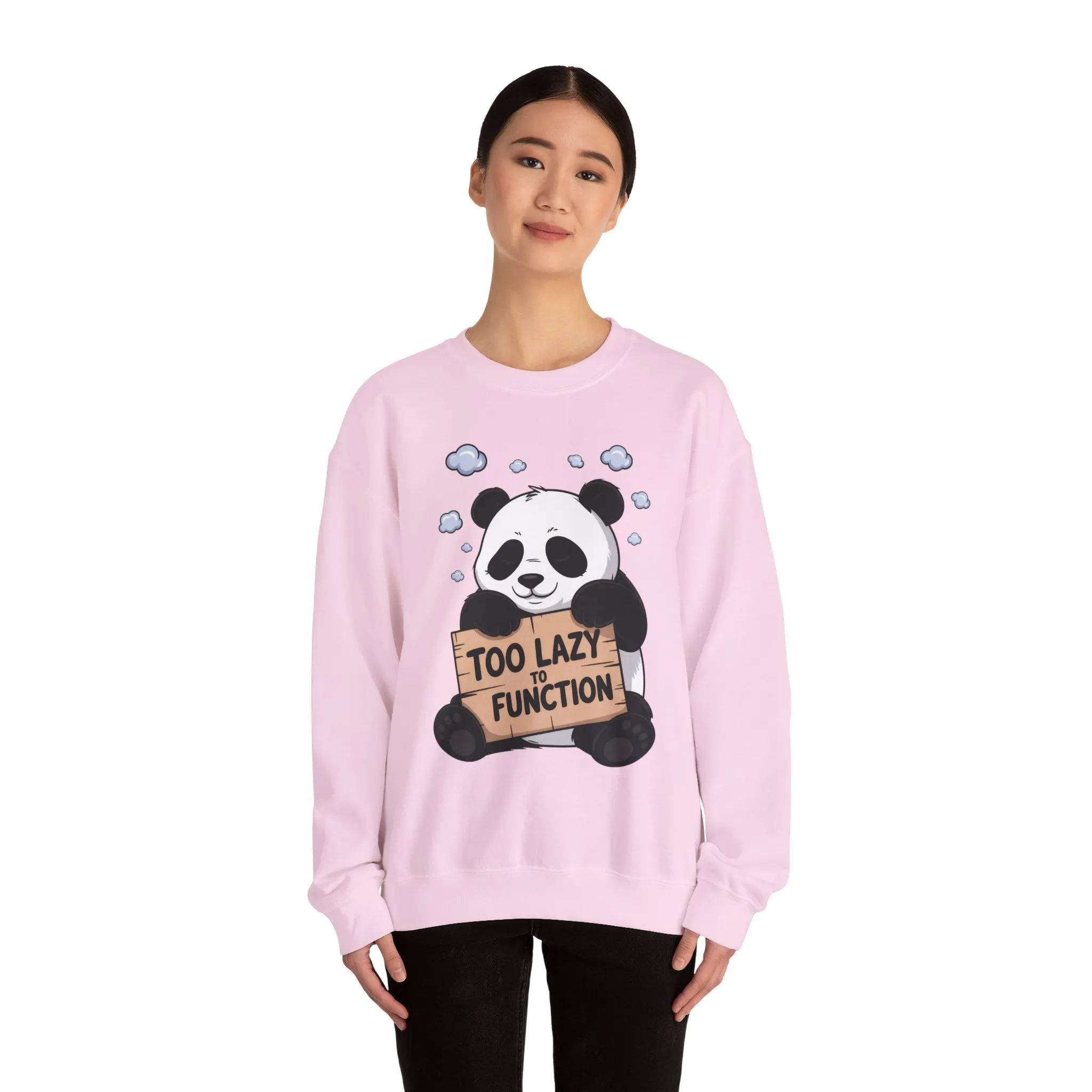Panda Lazy Crewneck Sweatshirt - Funny Gift for Relaxation, Cute Animal Apparel for Cozy Days, Perfect for Fall and Winter - Image 23