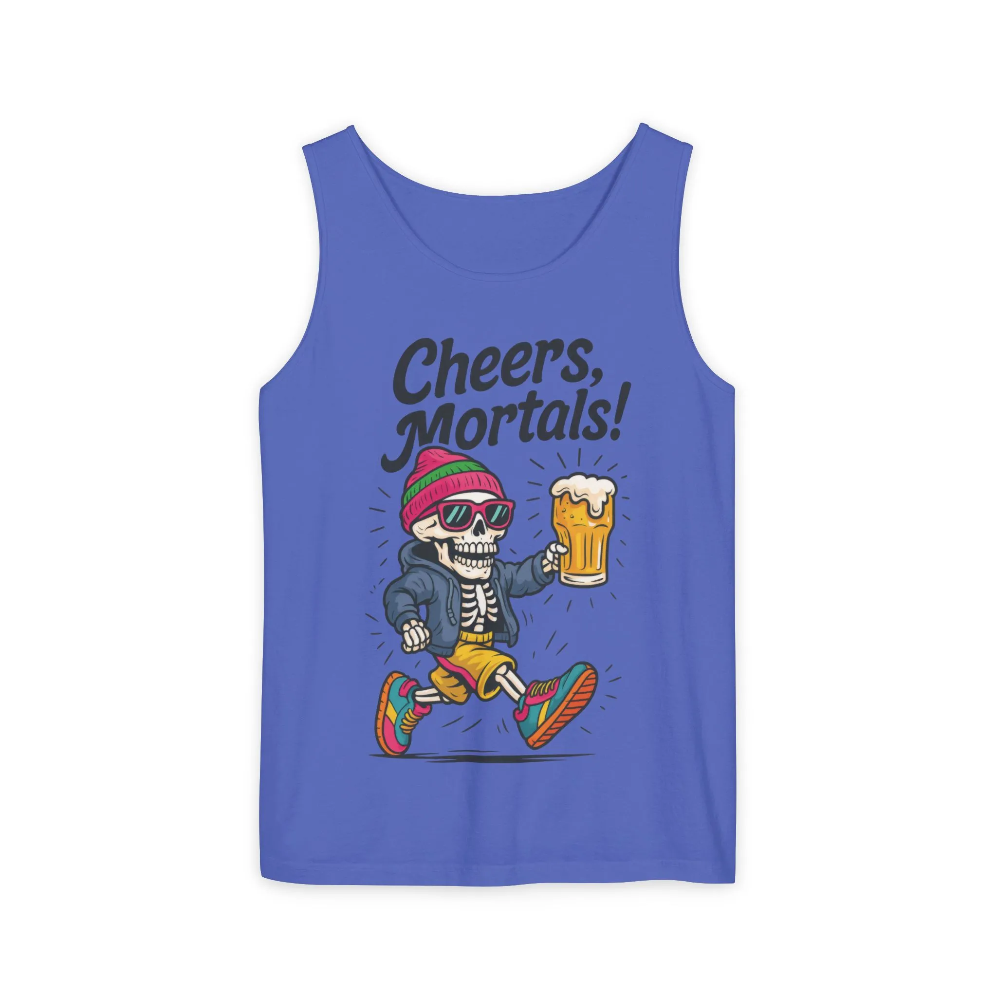 Cheers Mortals! Mens Tank Top, Funny Skeleton Beer Graphic Tee, Drinking Humor Shirt, Party Gift for Him, Halloween Tank, Beer Lovers Gift - Image 43