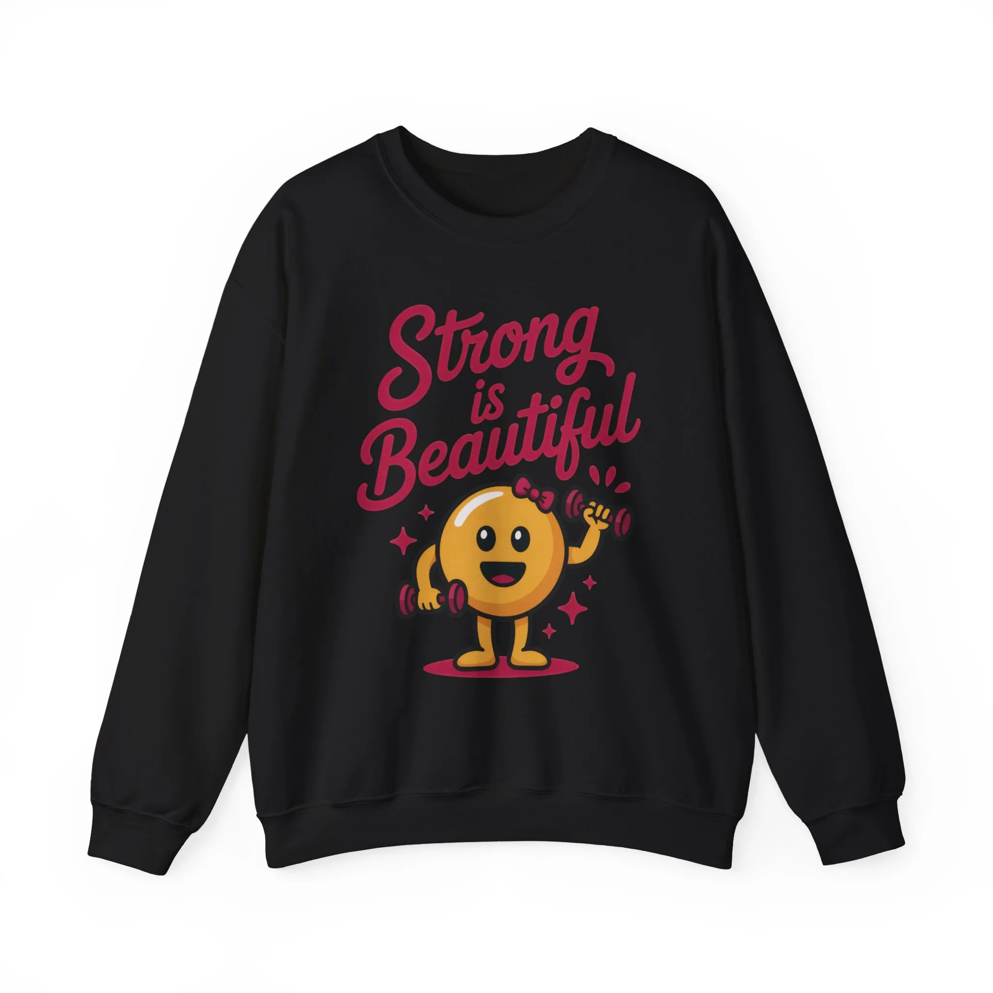 Strong is Beautiful Womens Crewneck Sweatshirt, Cute Fitness Graphic Pullover, Gym and Workout Motivation Sweater, Gift for Fitness Lovers - Image 7