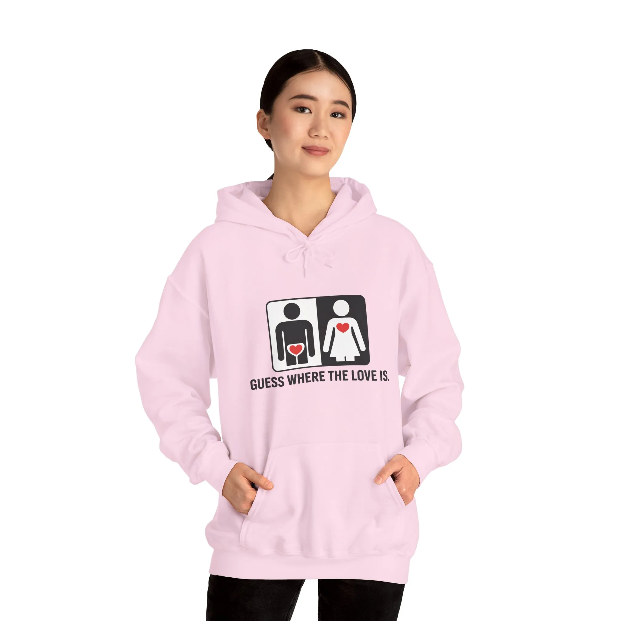 Guess Where the Love Is Hoodie, Cute Couples Hoodie, Valentines Day Gift, Matching Outfits, Witty Relationship Hoodie, Love Joke Graphic - Image 35
