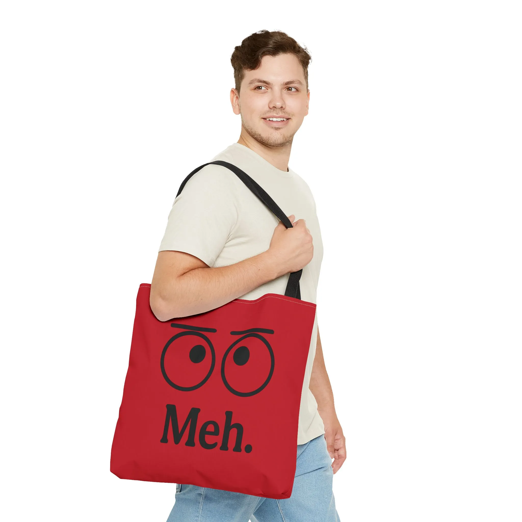 Meh. Tote Bag - Perfect Gift for Sarcastic Friends, Trendy Everyday Use, Unique Statement Accessory, Ideal for School, Work, Shopping - Image 3